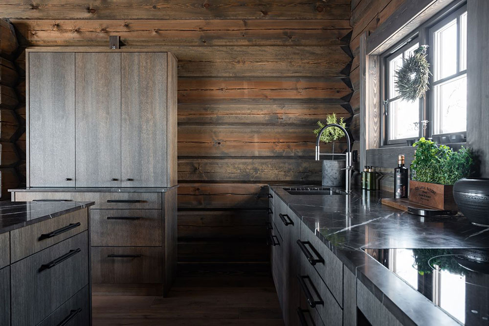 cuisine bois grise chalet contemporain cuisine bois grise chalet contemporain