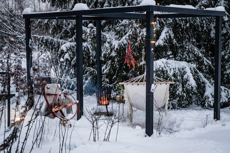 terrasse sous la neige terrasse sous la neige