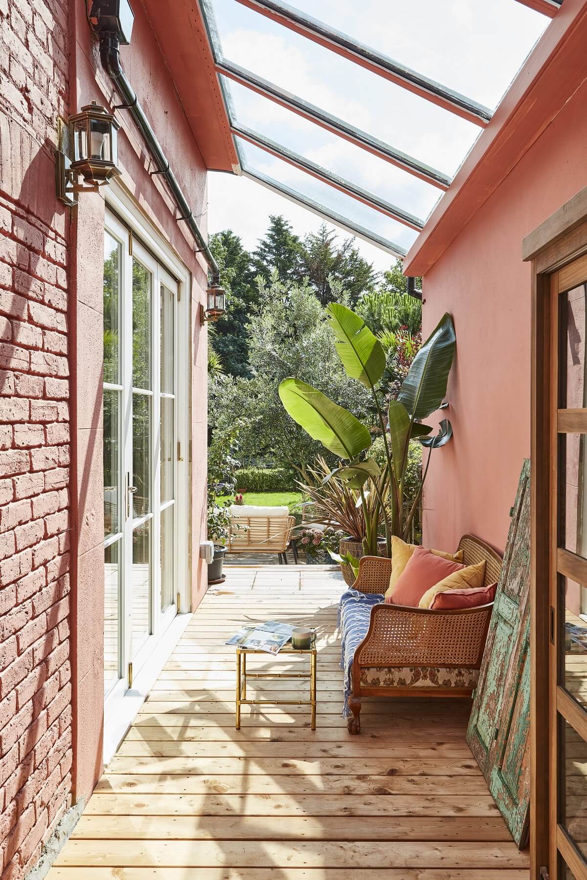 terrasse avec toit vitré