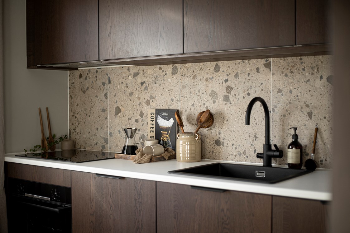 cuisine design noyer et terrazzo cuisine design noyer et terrazzo