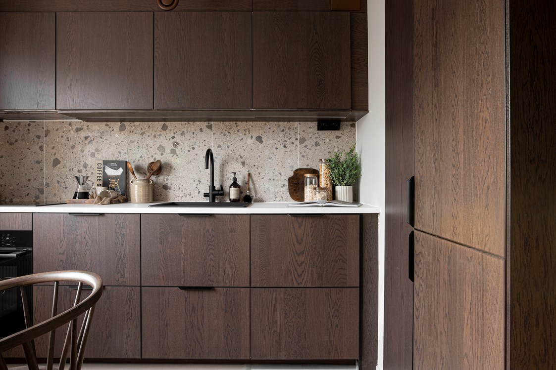 cuisine design noyer et terrazzo cuisine design noyer et terrazzo