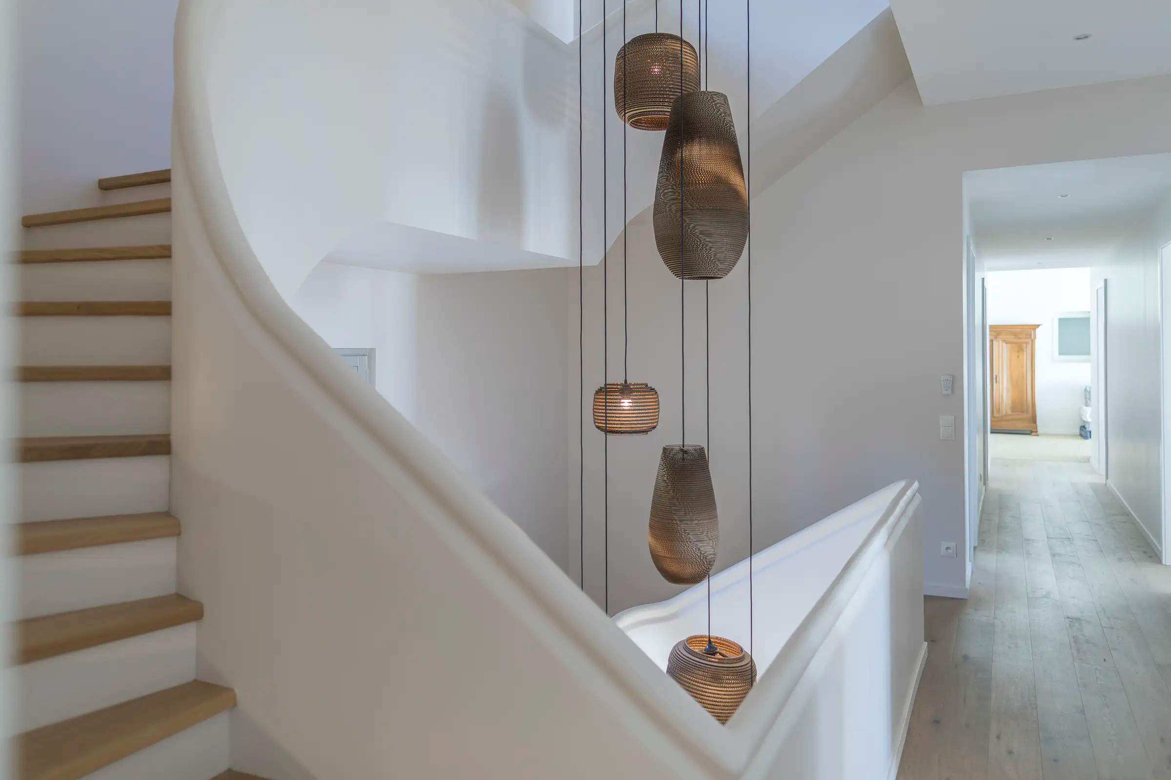 escalier blanc et bois escalier blanc et bois