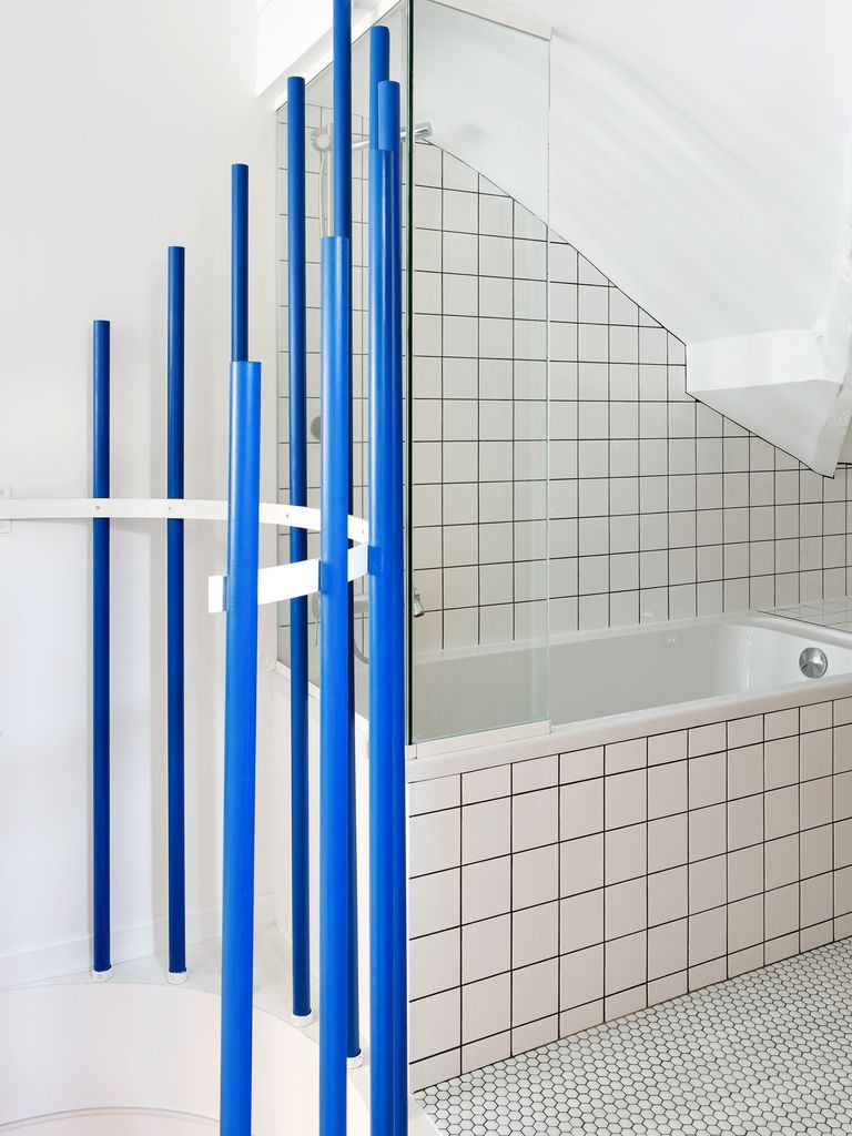 rambarde métal bleu klein