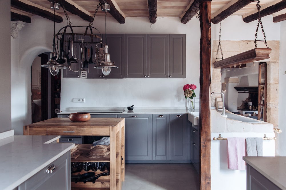 cuisine rustique grise