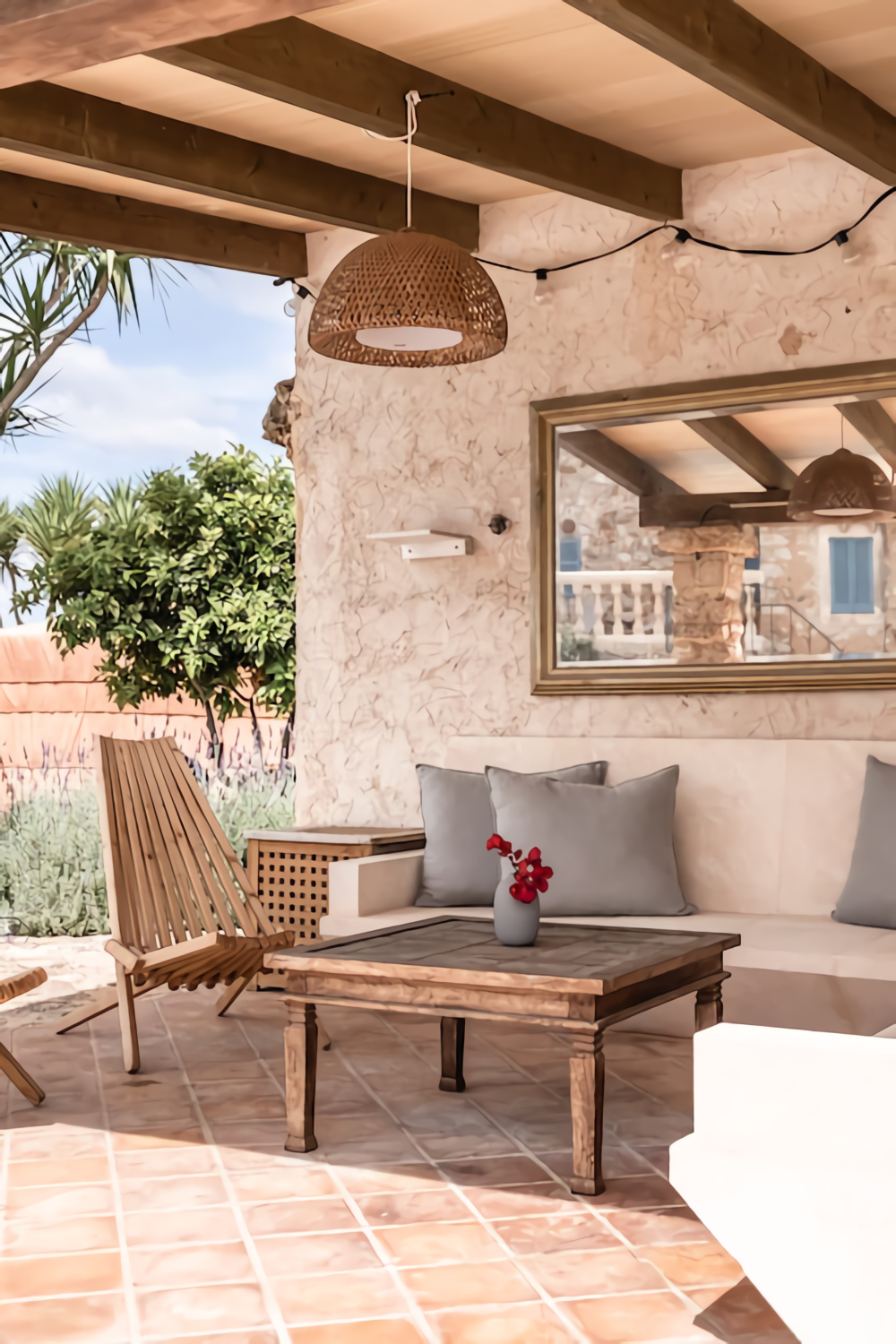 terrasse maison en pierres Majorque