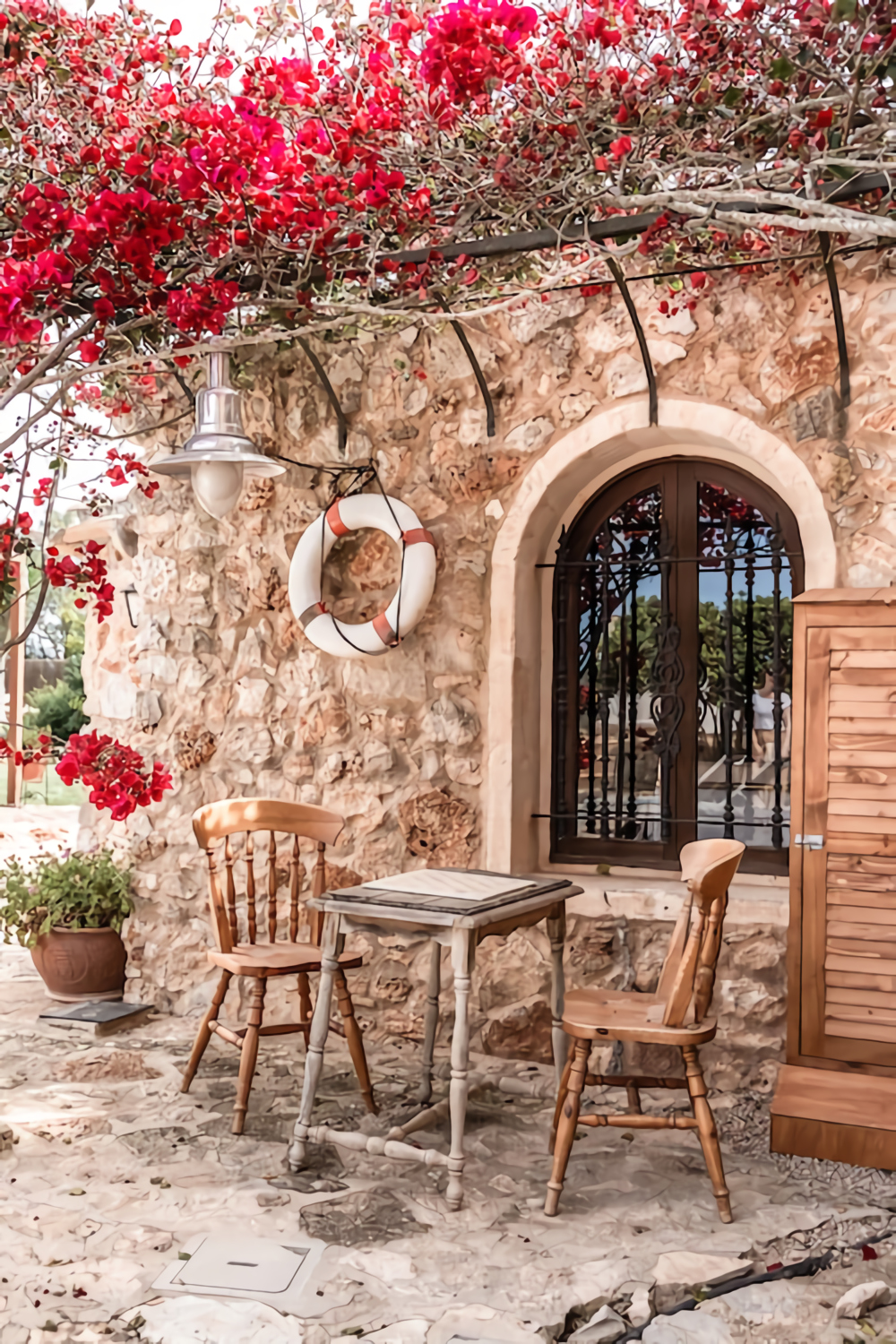 terrasse maison en pierres Majorque
