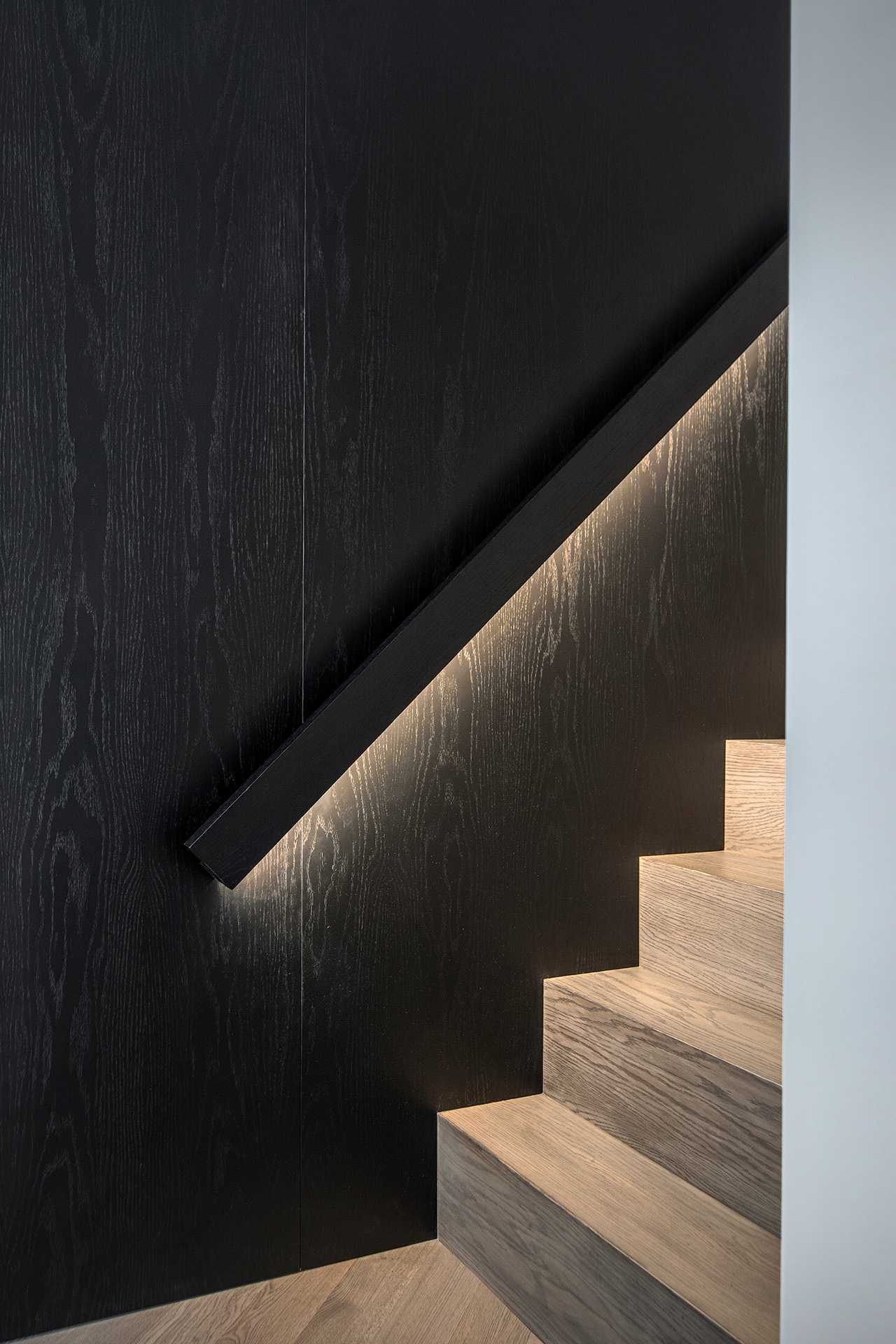 rampe d'escalier avec led