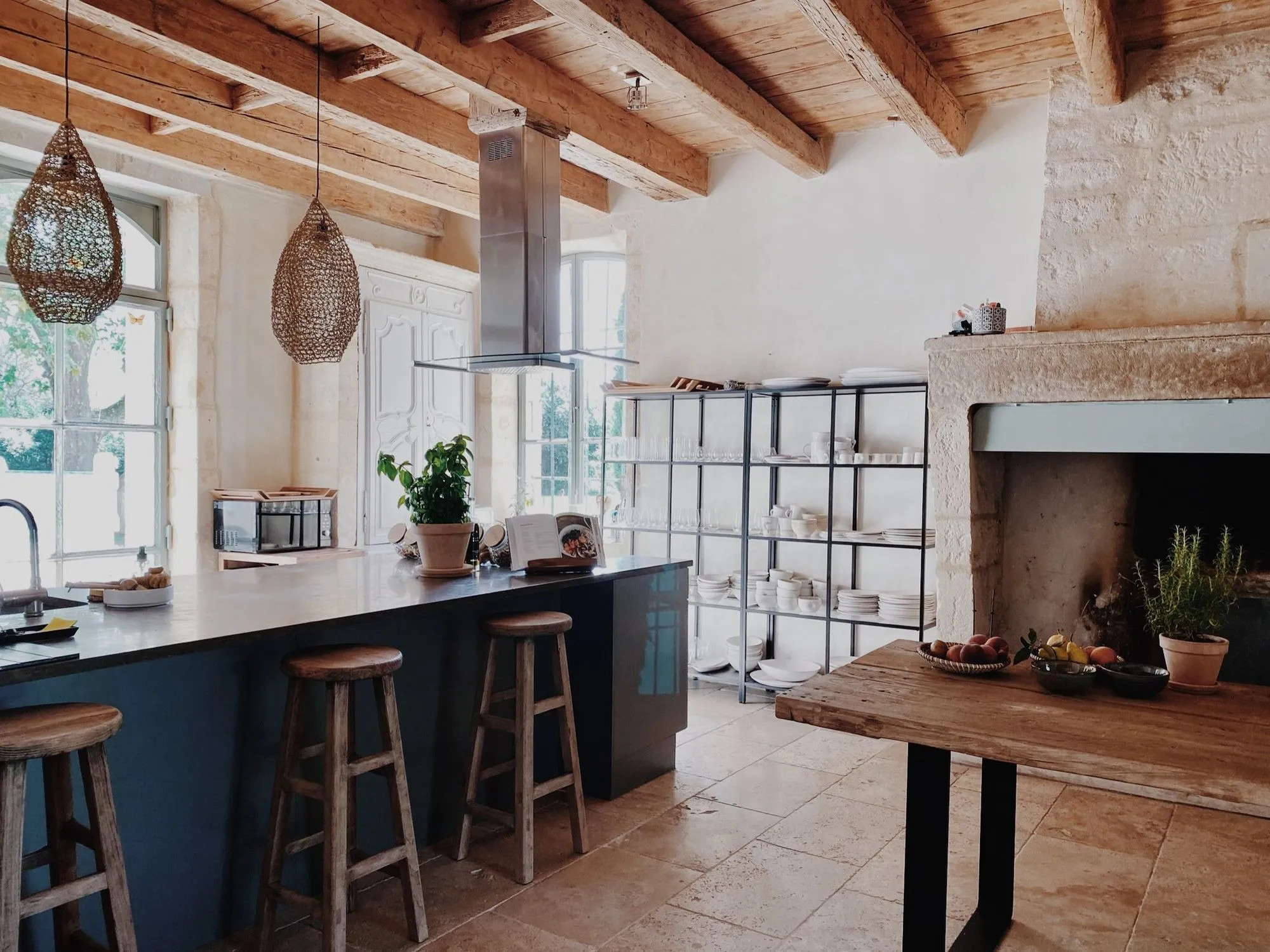 cuisine rustique avec poutres