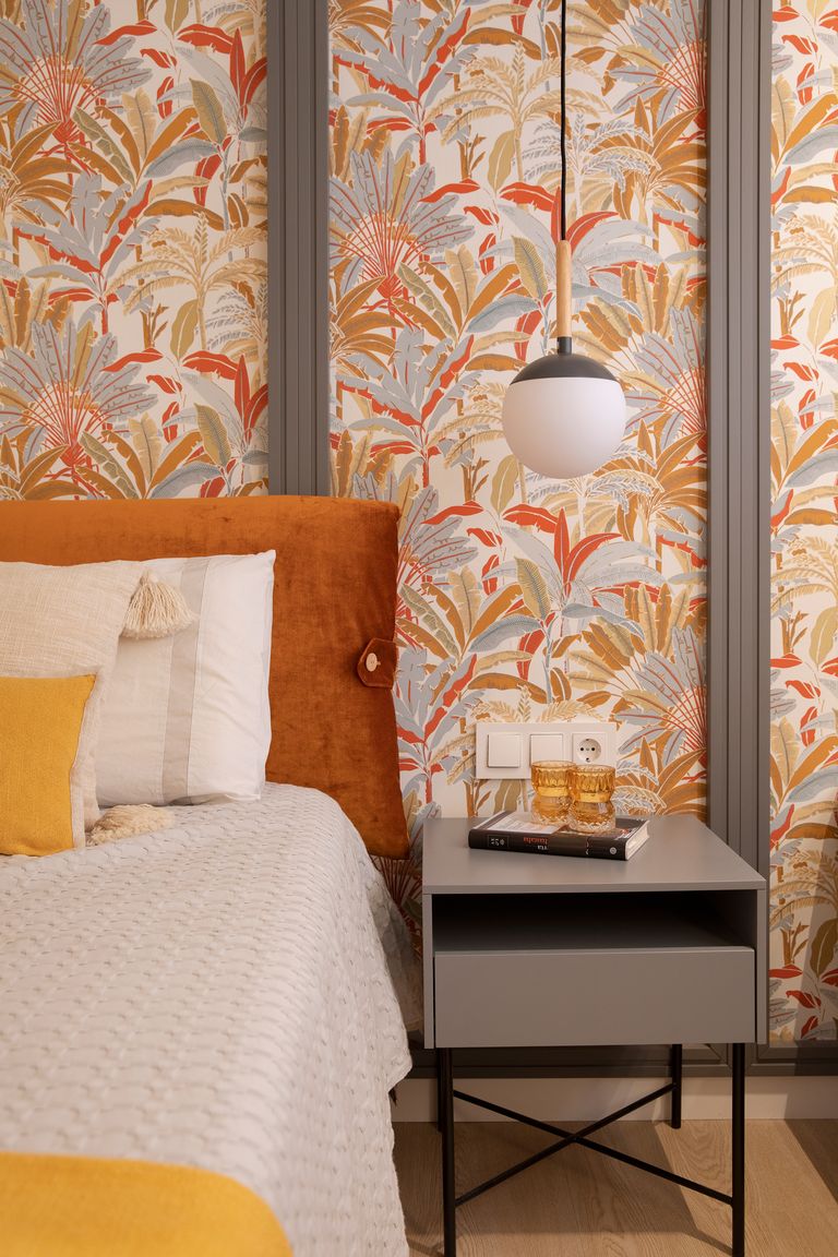 chambre avec tête de lit papier-peint chambre avec tête de lit papier-peint