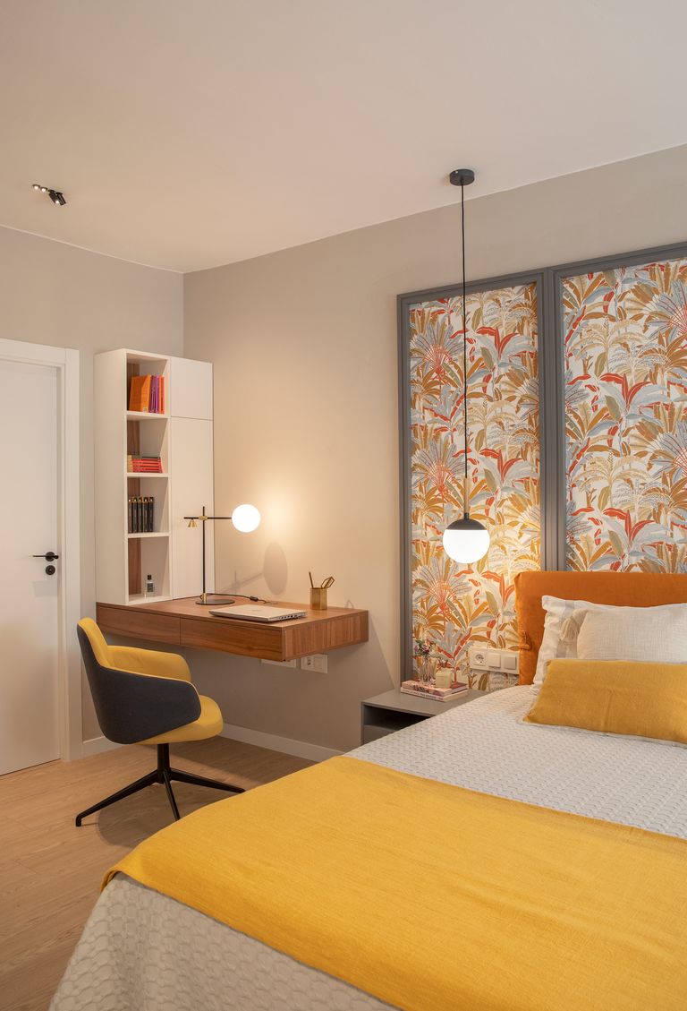 chambre avec tête de lit papier-peint chambre avec tête de lit papier-peint