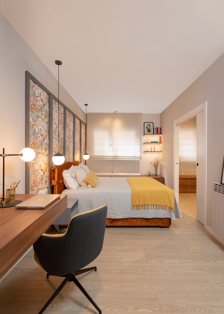 chambre avec tête de lit papier-peint chambre avec tête de lit papier-peint