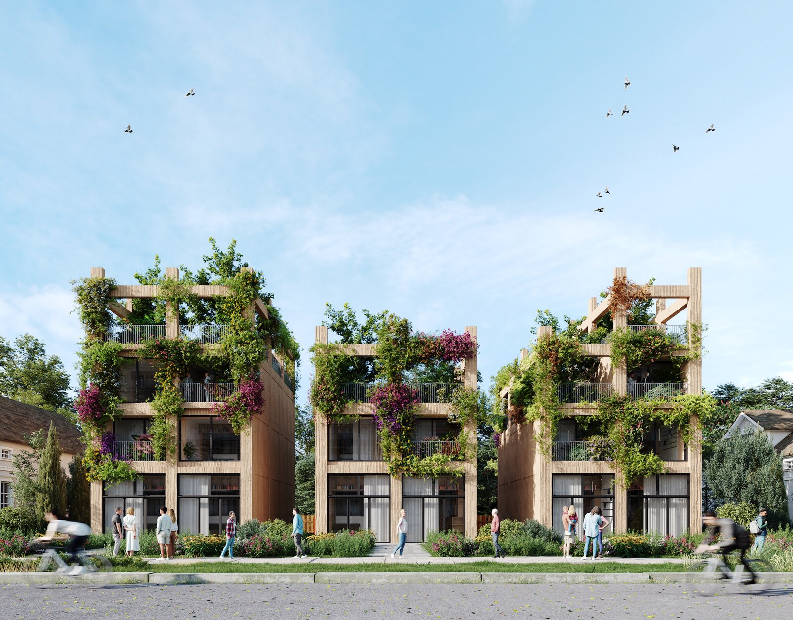 façade immeuble contemporain