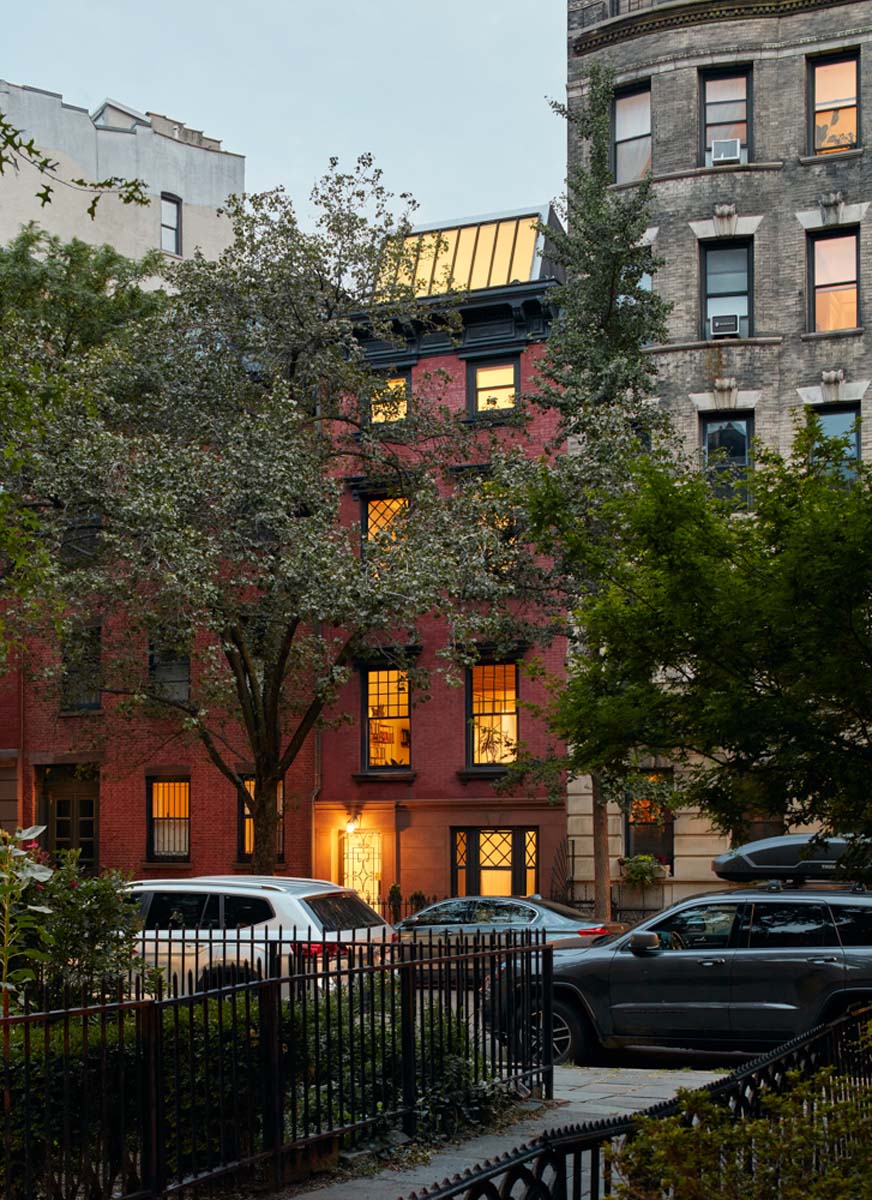 façade maison de ville classique à New York