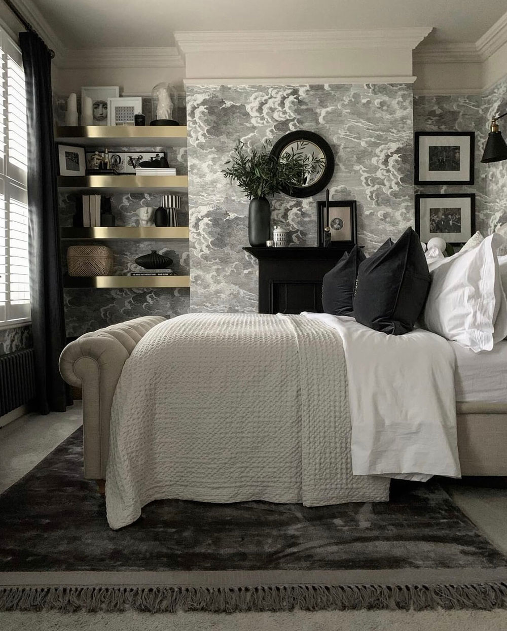 chambre classique avec papier-peint chambre classique avec papier-peint