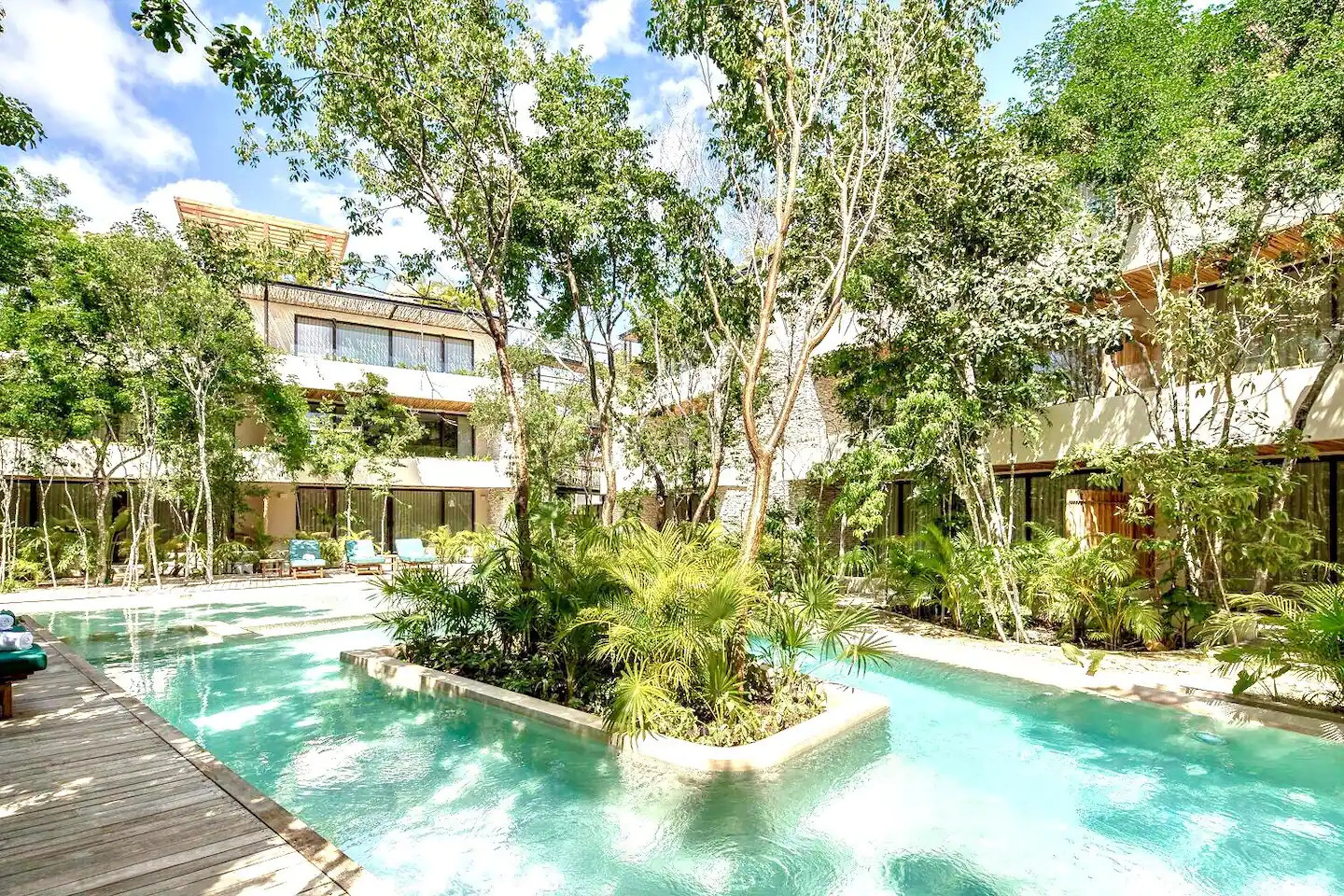 jardin avec piscine appartement Tulum jardin avec piscine appartement Tulum