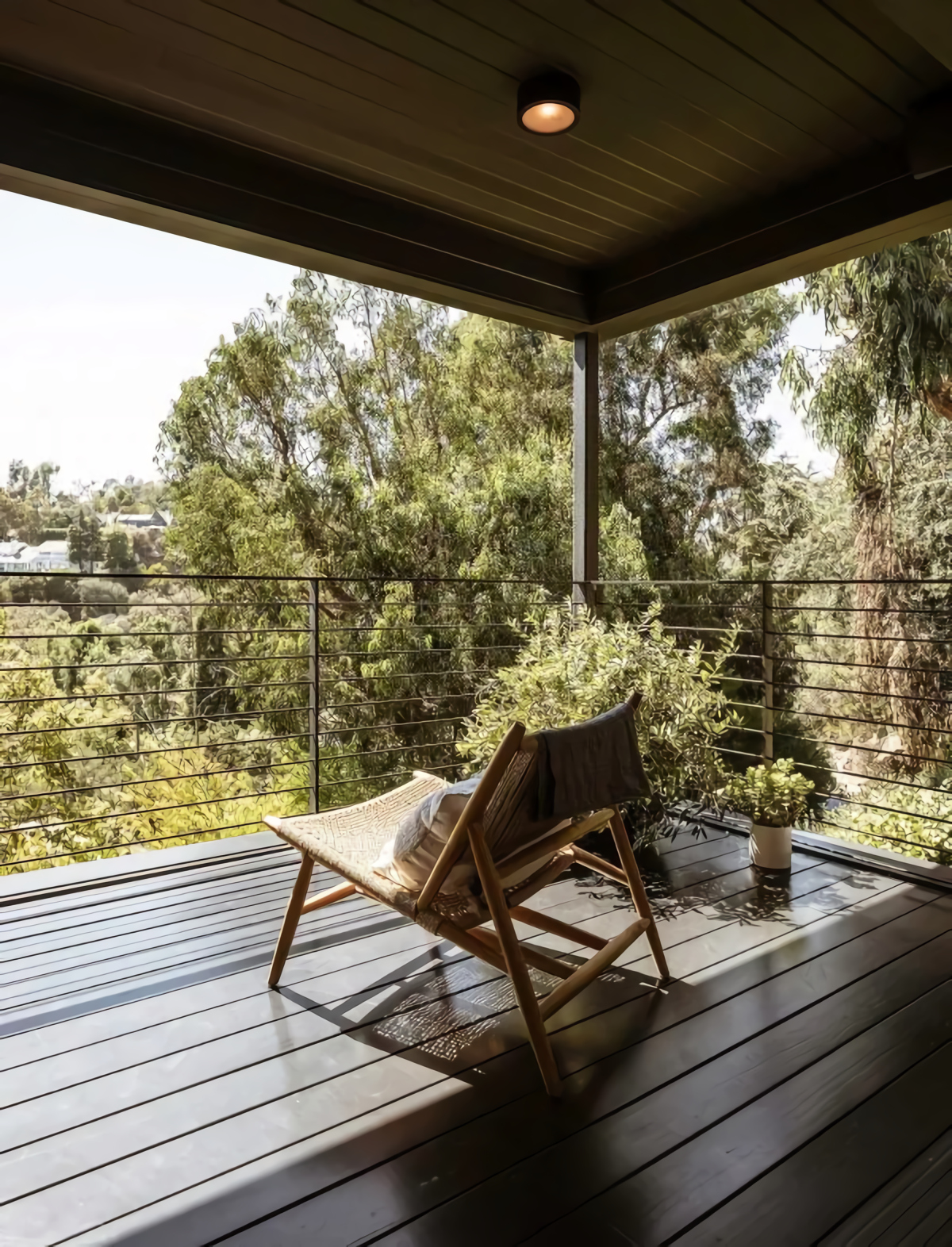 terrasse bois abritée