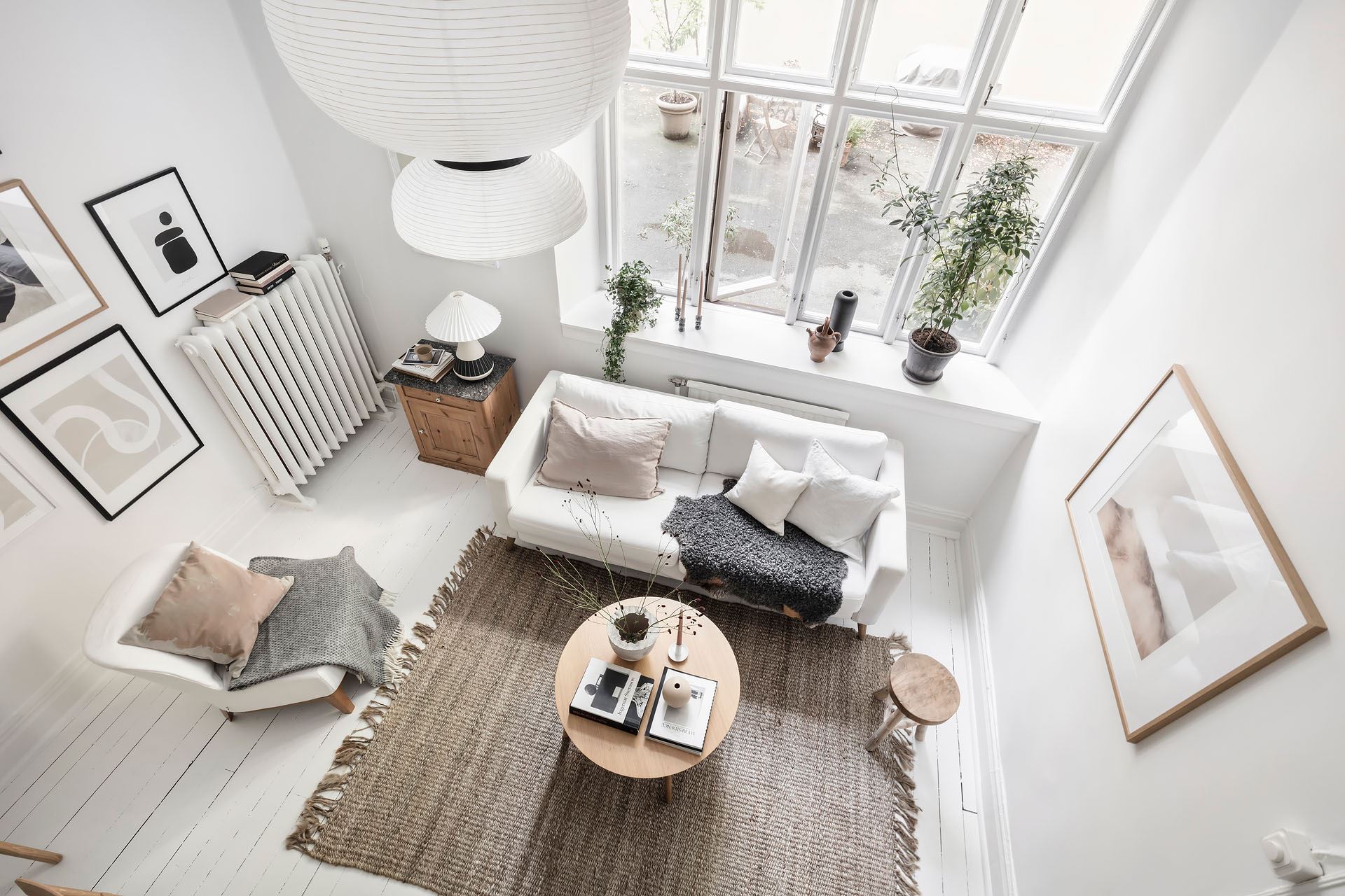 salon studio de 38m2 avec mezzanine