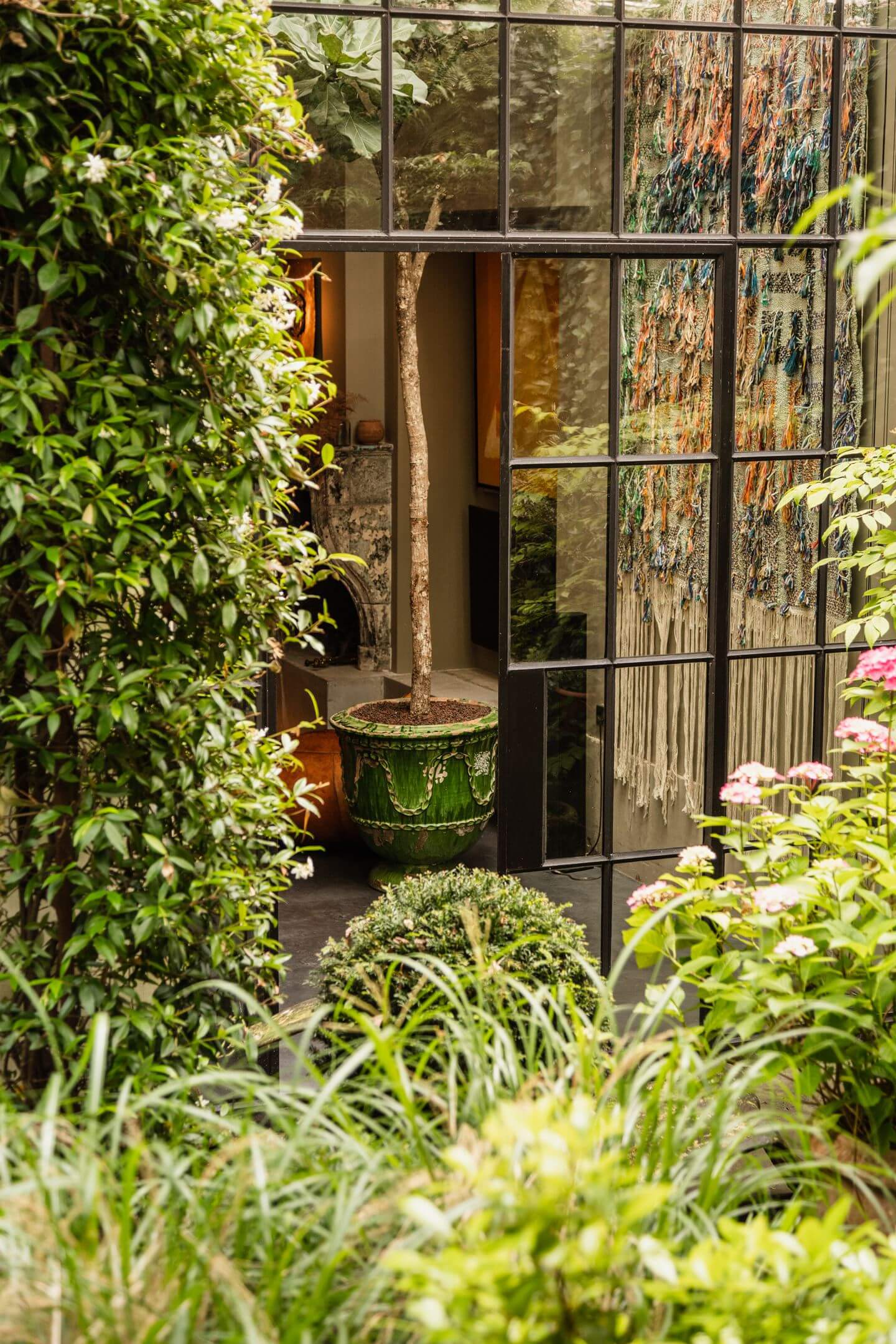 verrière sur jardin de ville maison rénovée