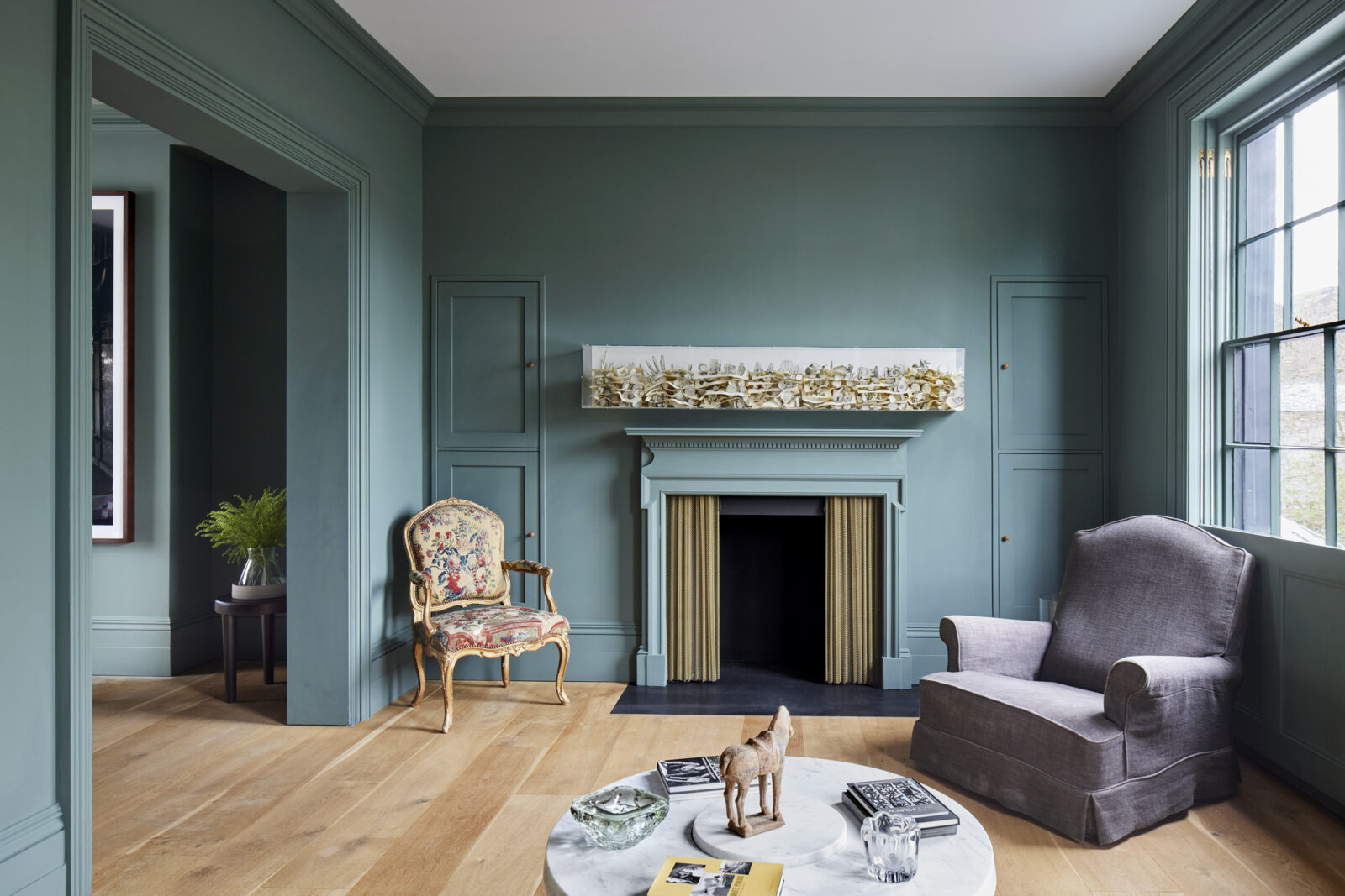 salon bleu maison Londres salon bleu maison Londres