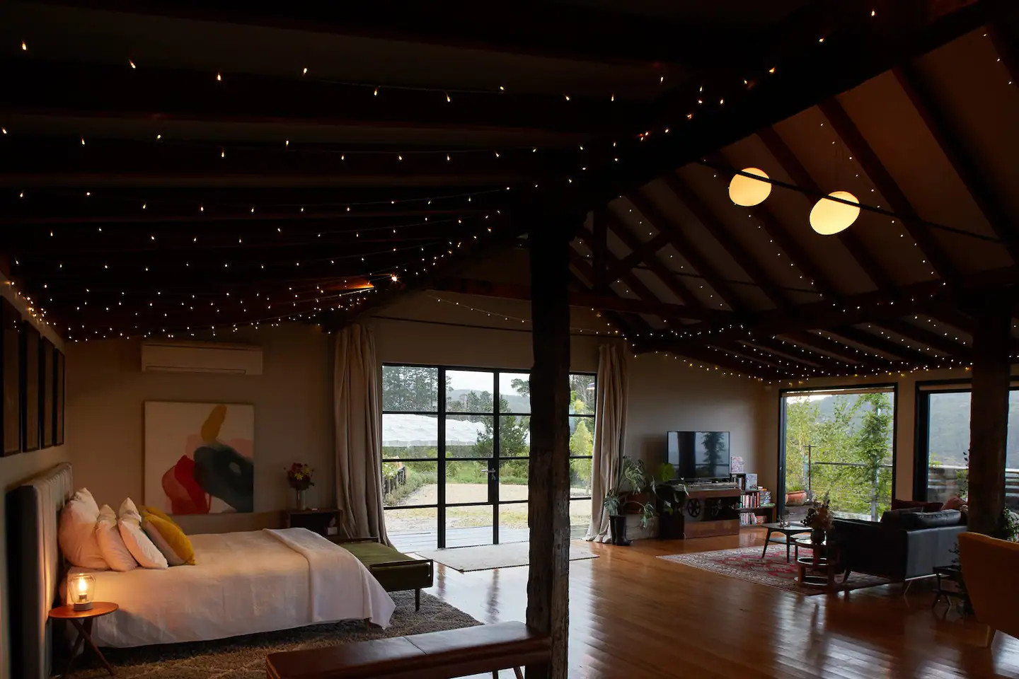 salon maison en bois rénovée Australie