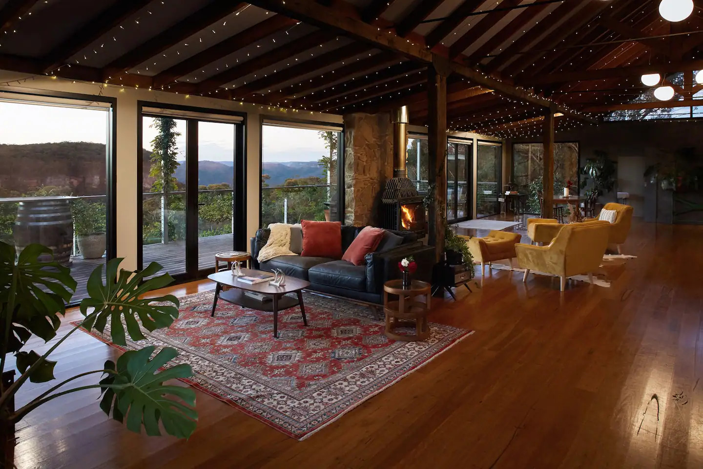 salon maison en bois rénovée Australie