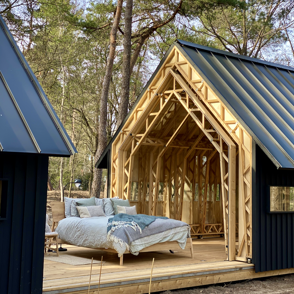terrasse et chambre cabane Anna