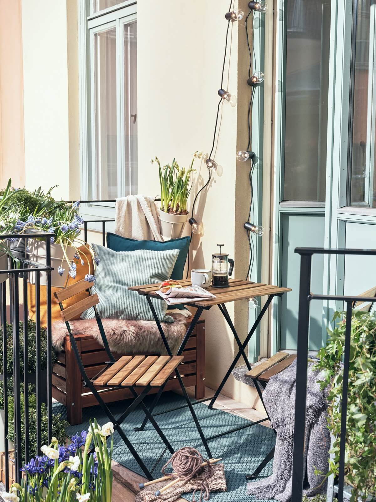 balcon décoration bleue balcon décoration bleue