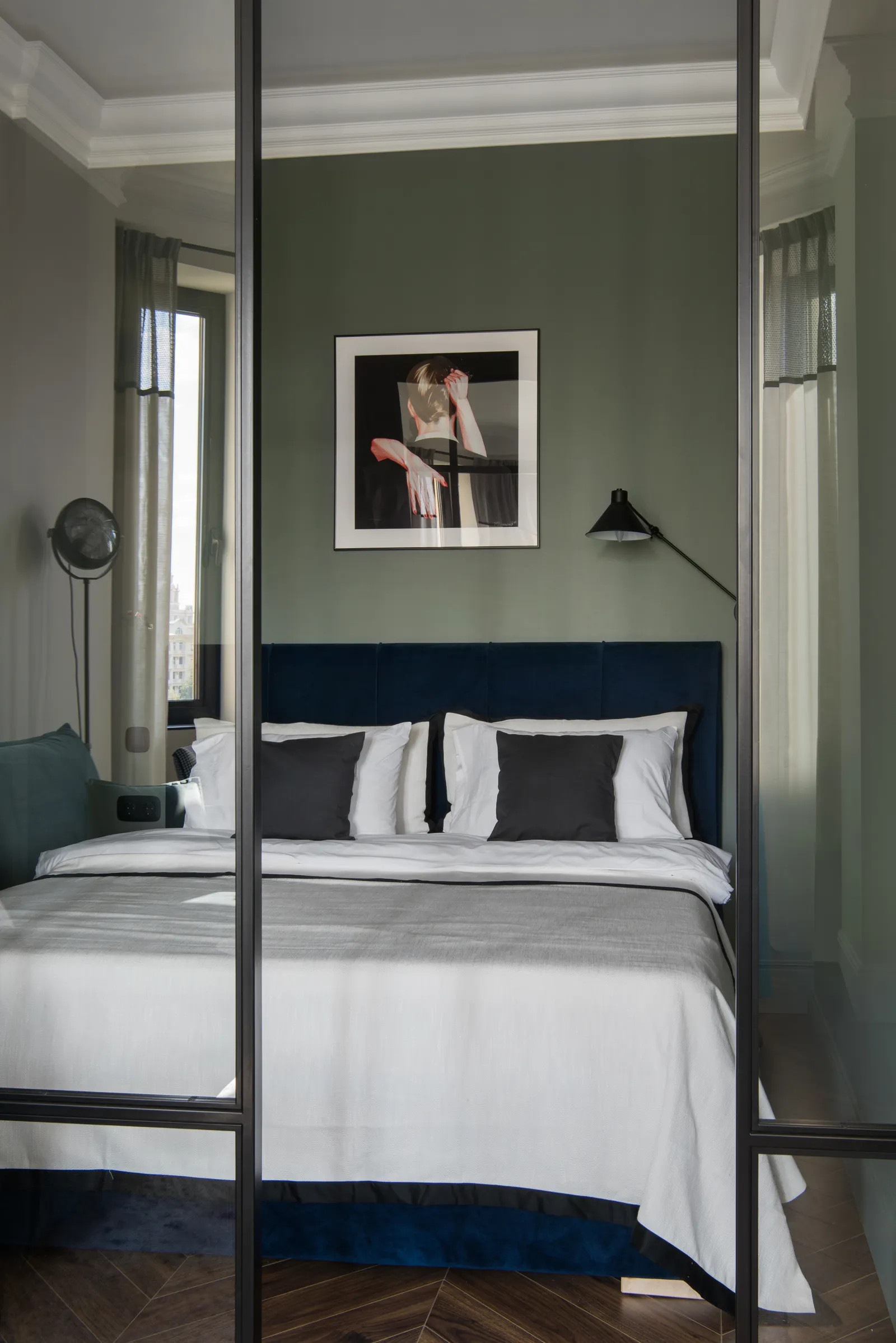 chambre verte derrière verrière