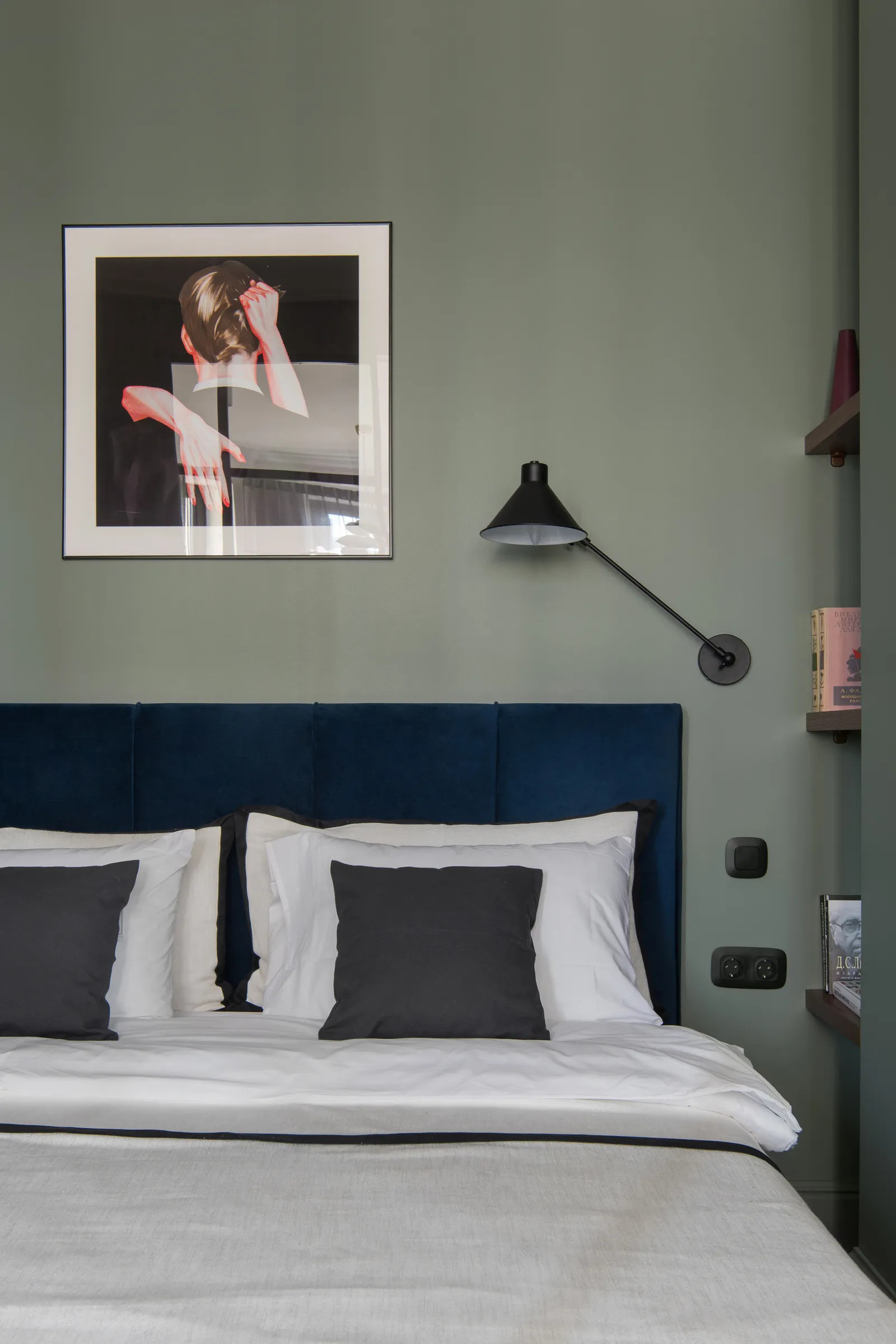 chambre mur vert