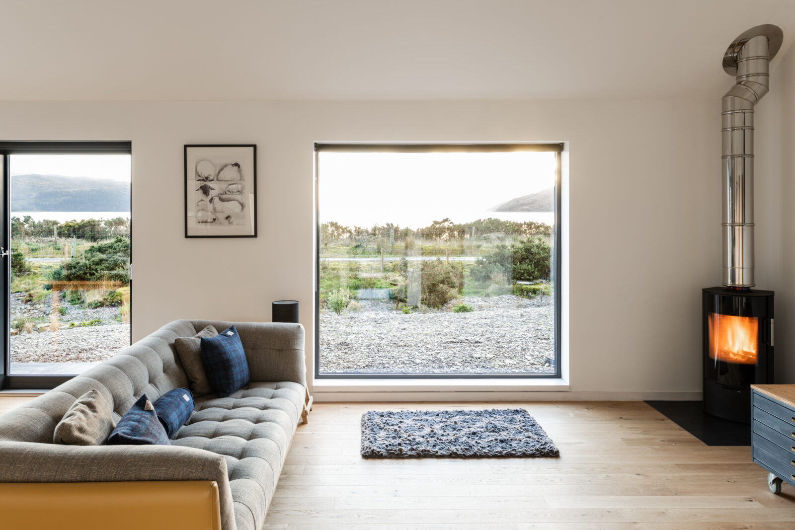 salon maison en bois