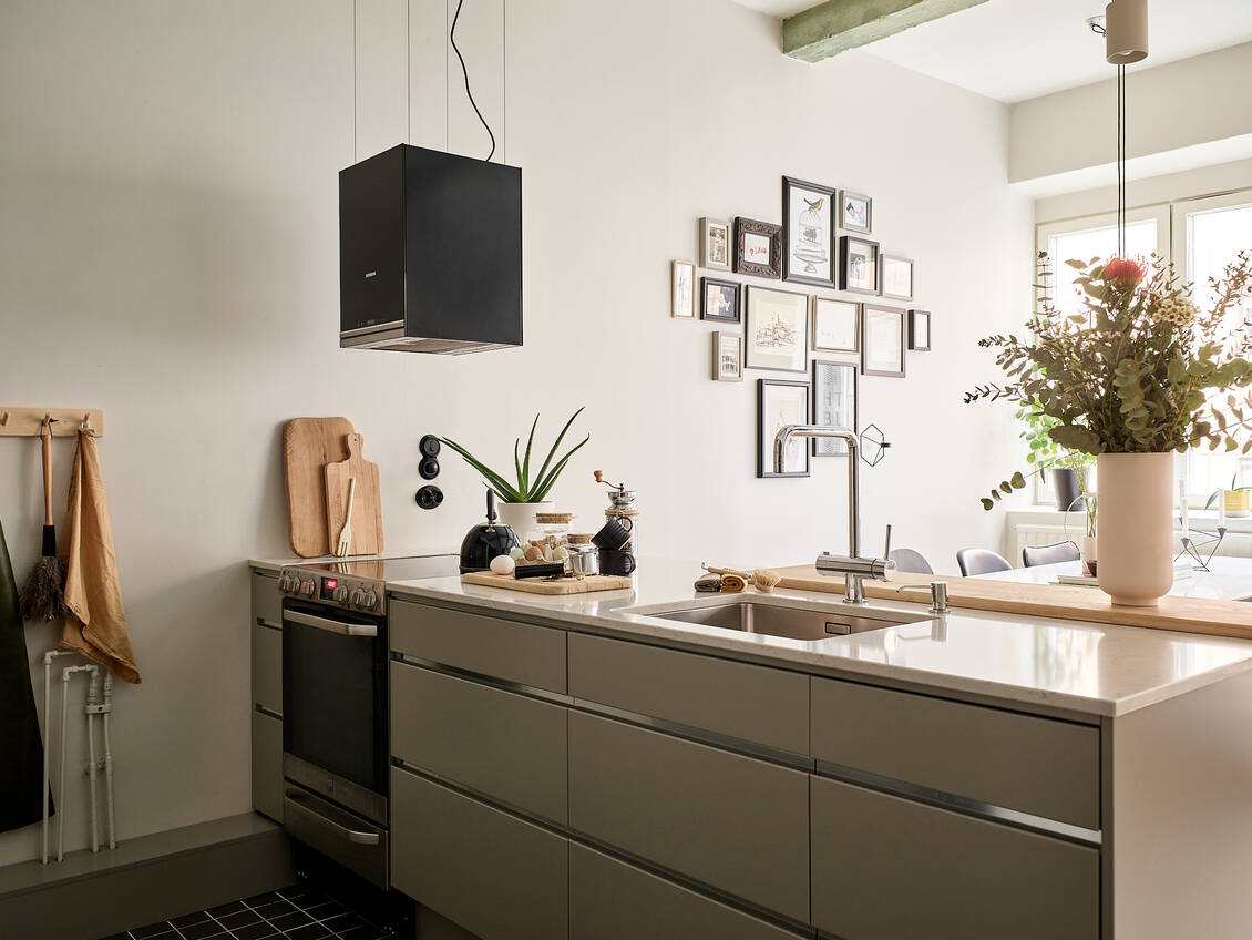 cuisine design grise mini loft