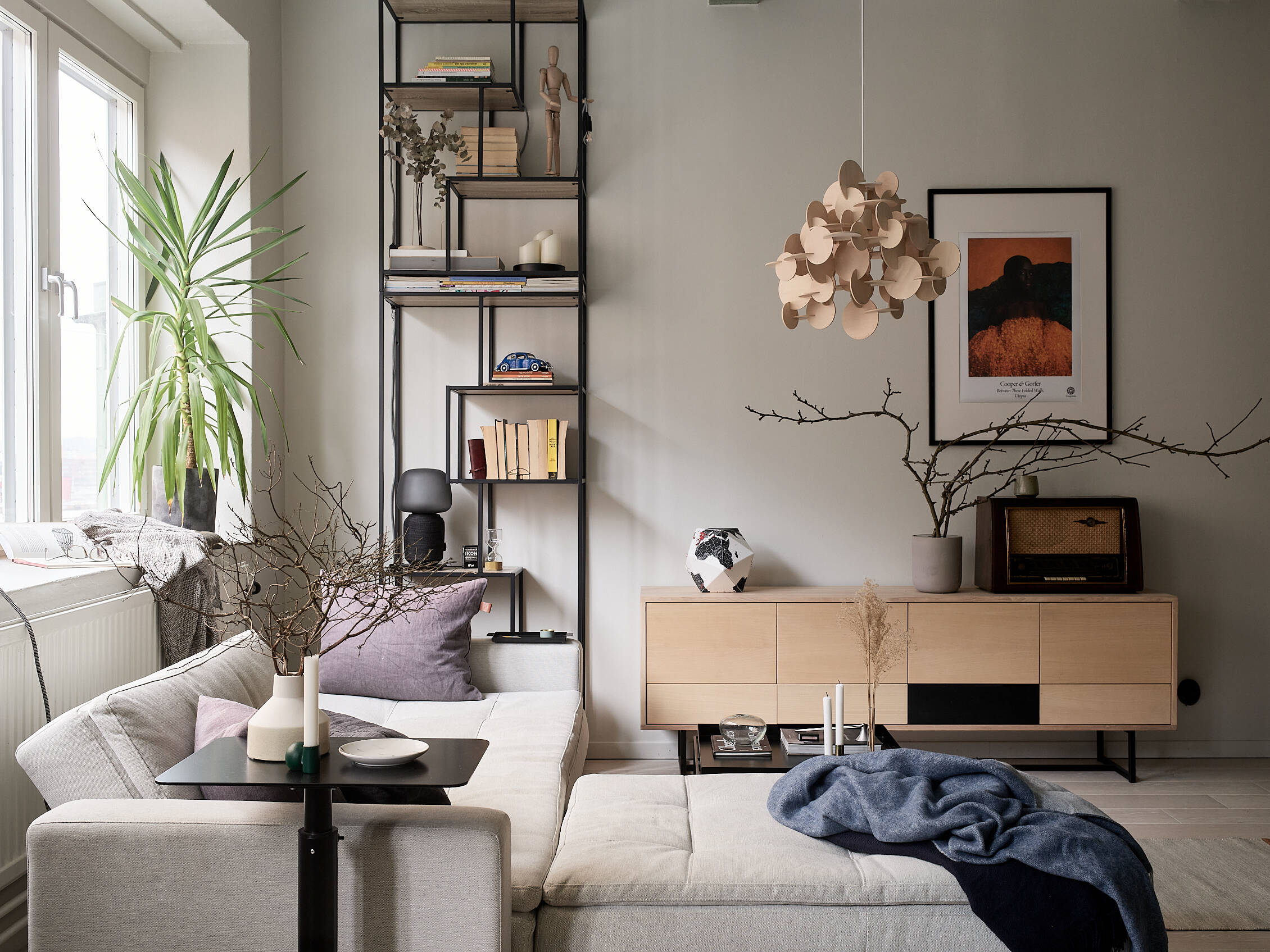 salon design dans mini loft