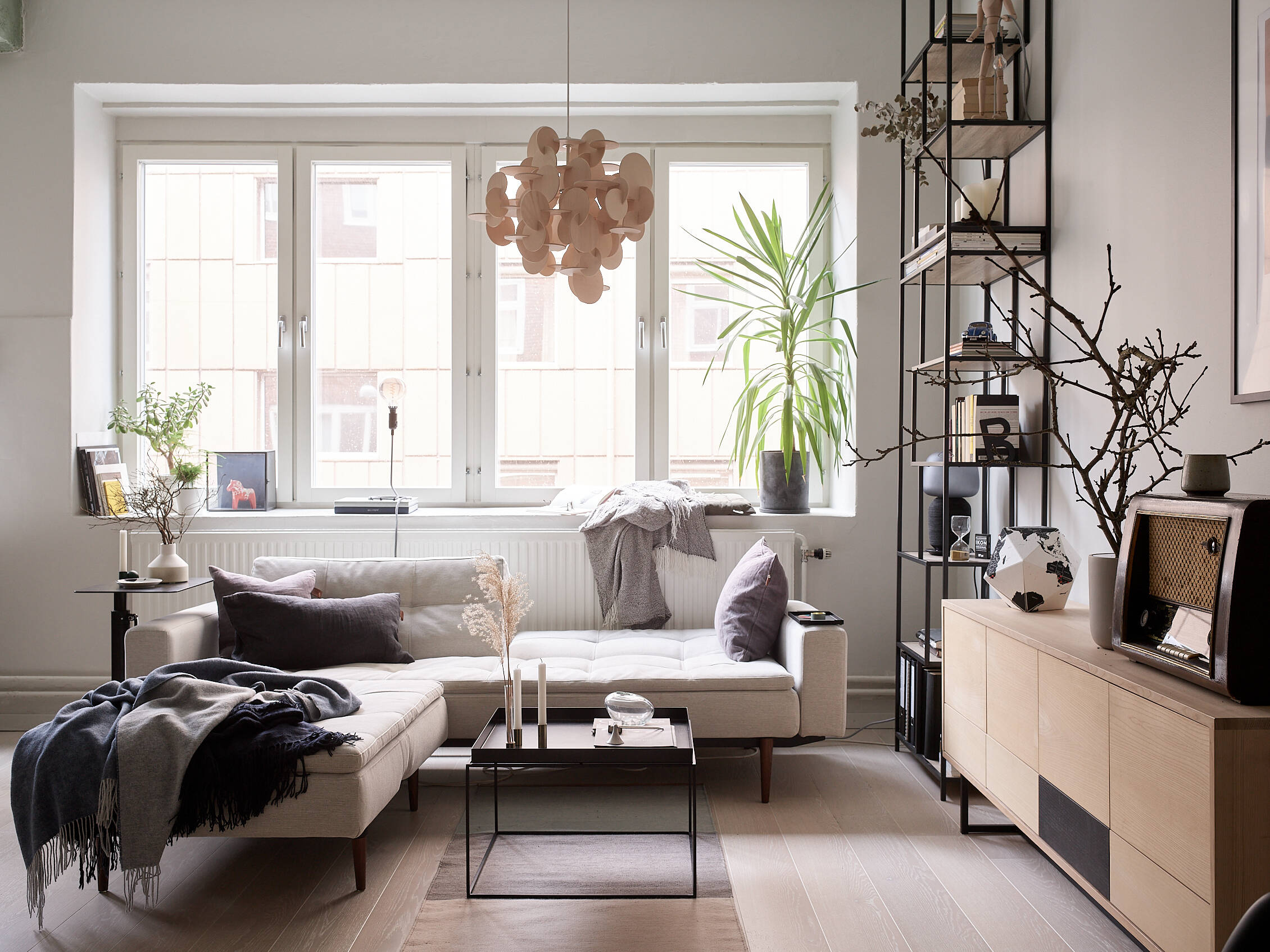 salon design dans mini loft