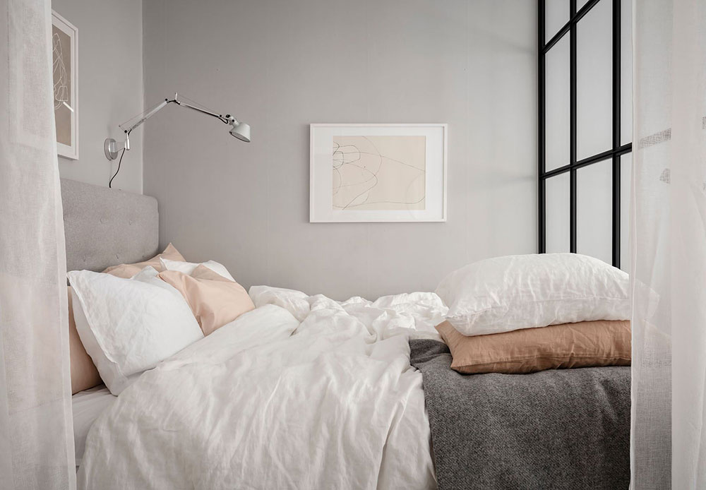 espace chambre avec verrière dans studio