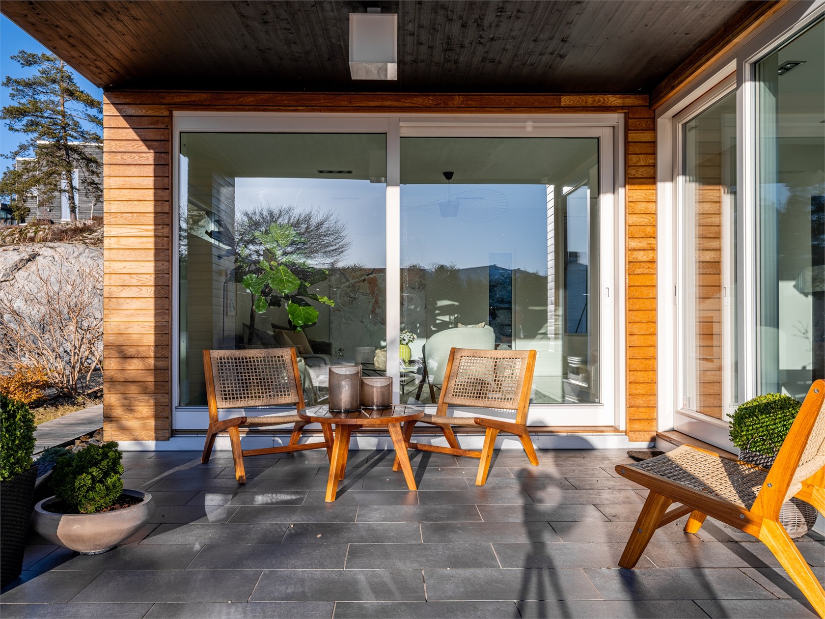 terrasse carrelage gris