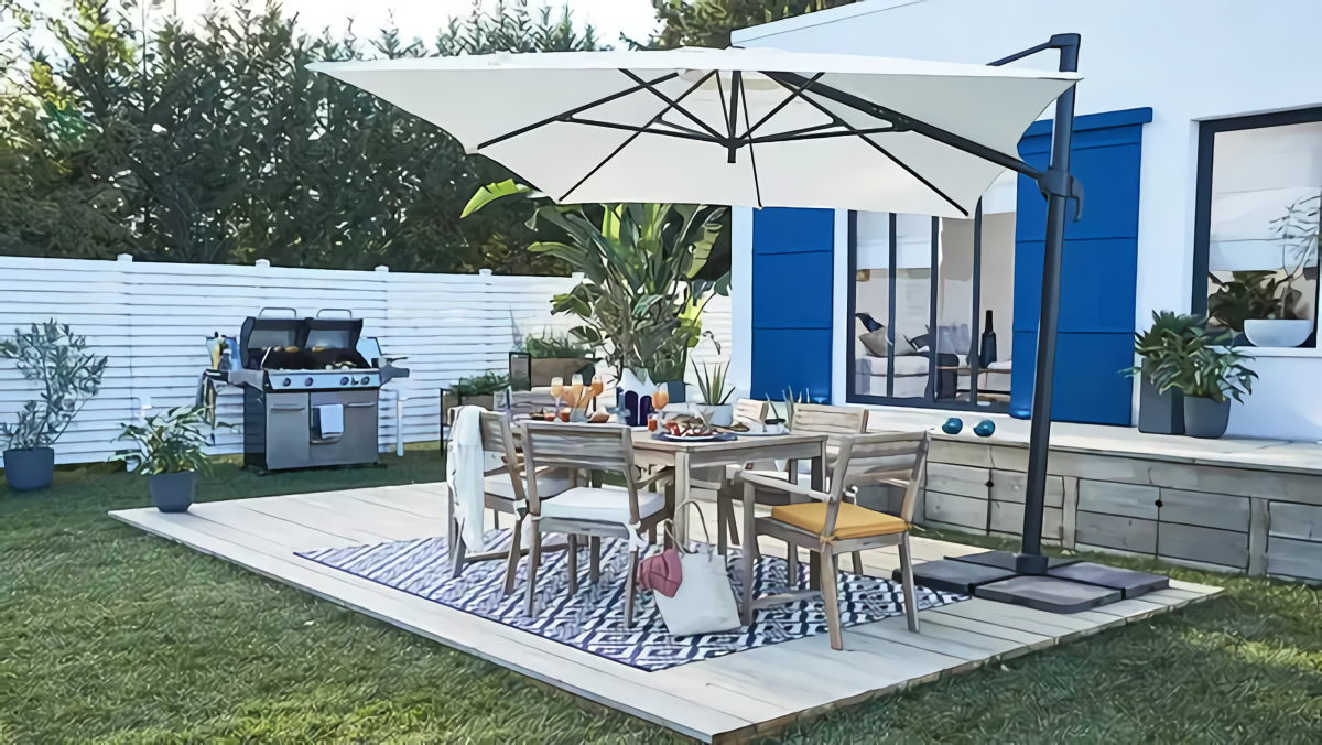 terrasse aménagée décoration bleue terrasse aménagée décoration bleue
