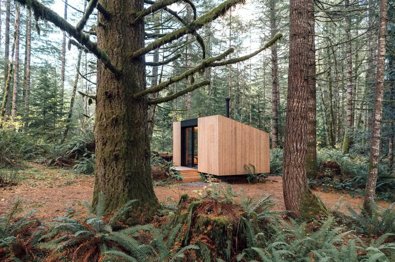 façade mini maison dans les bois