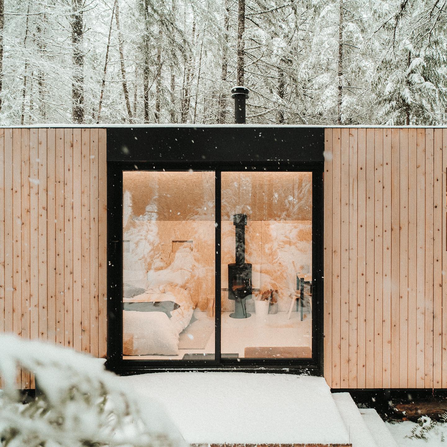 façade cabane contemporaine