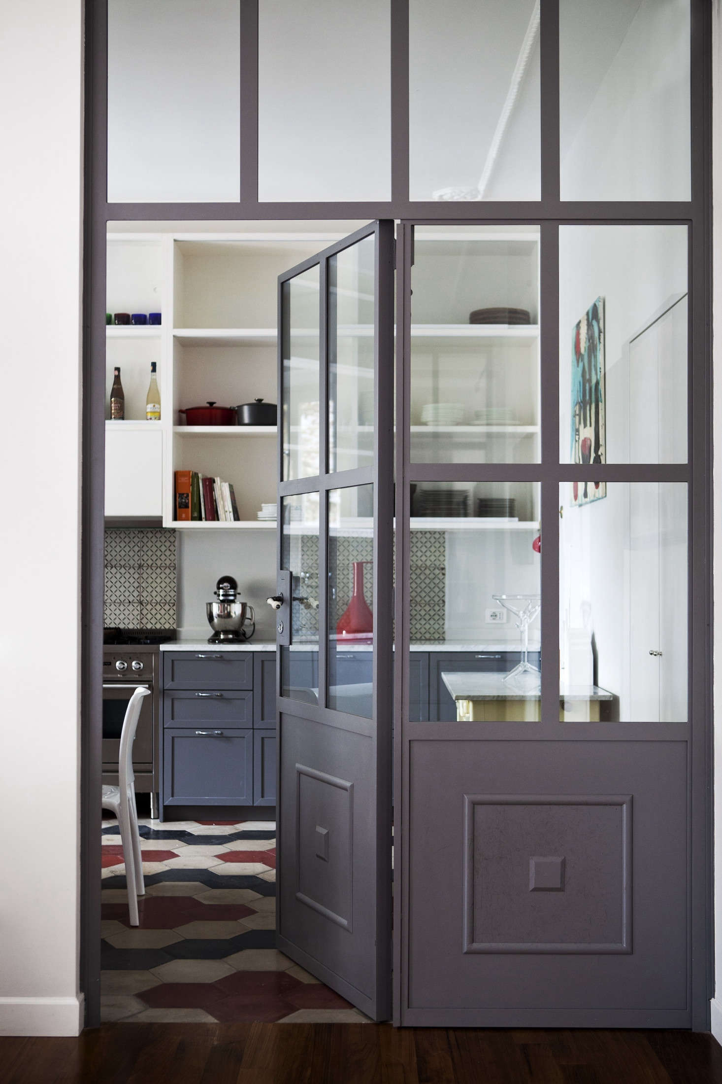 cuisine shaker avec verrière cuisine shaker avec verrière