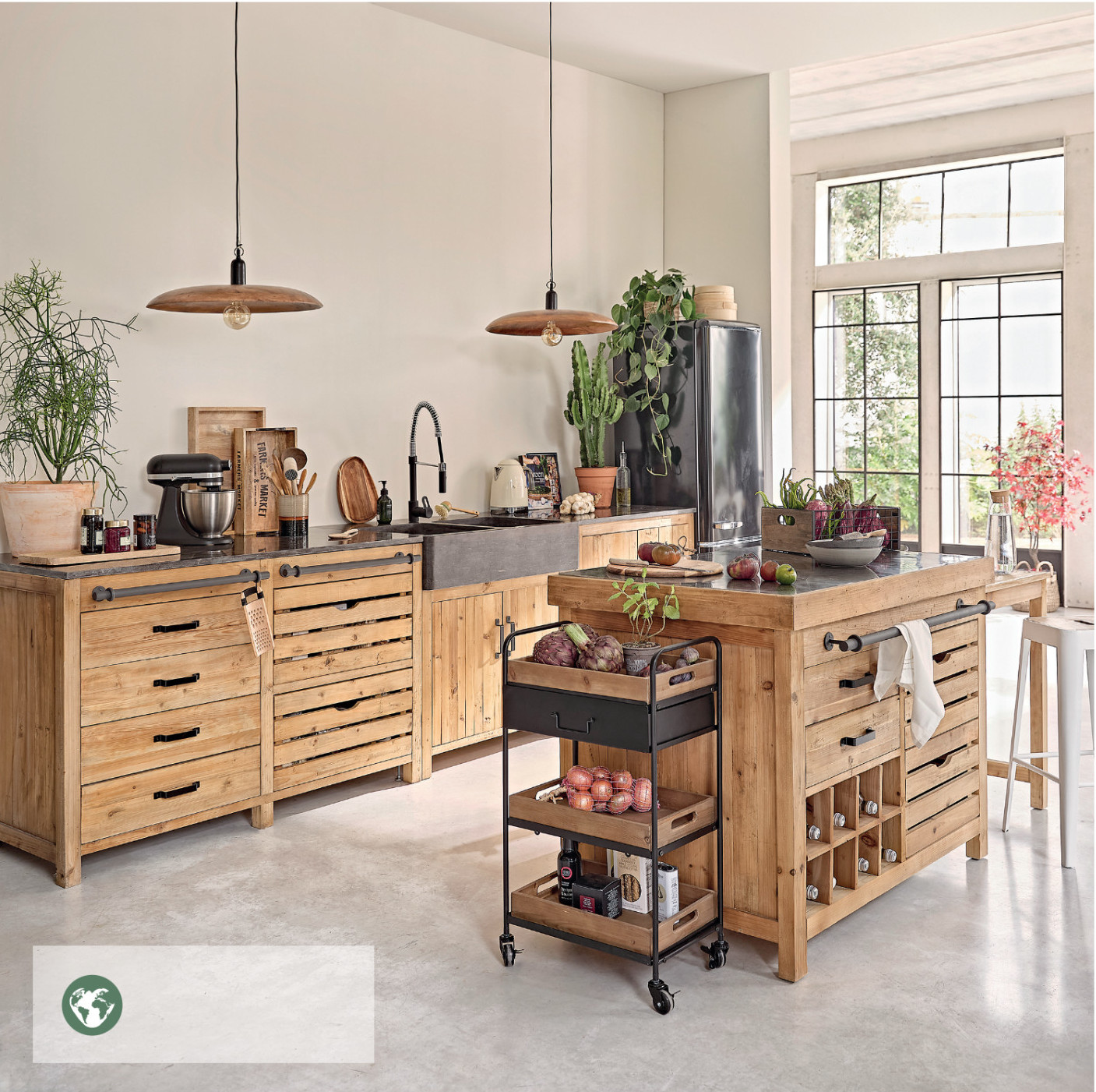 cuisine bois néo rustique catalogue Maisons du Monde 2022 cuisine bois néo rustique catalogue Maisons du Monde 2022