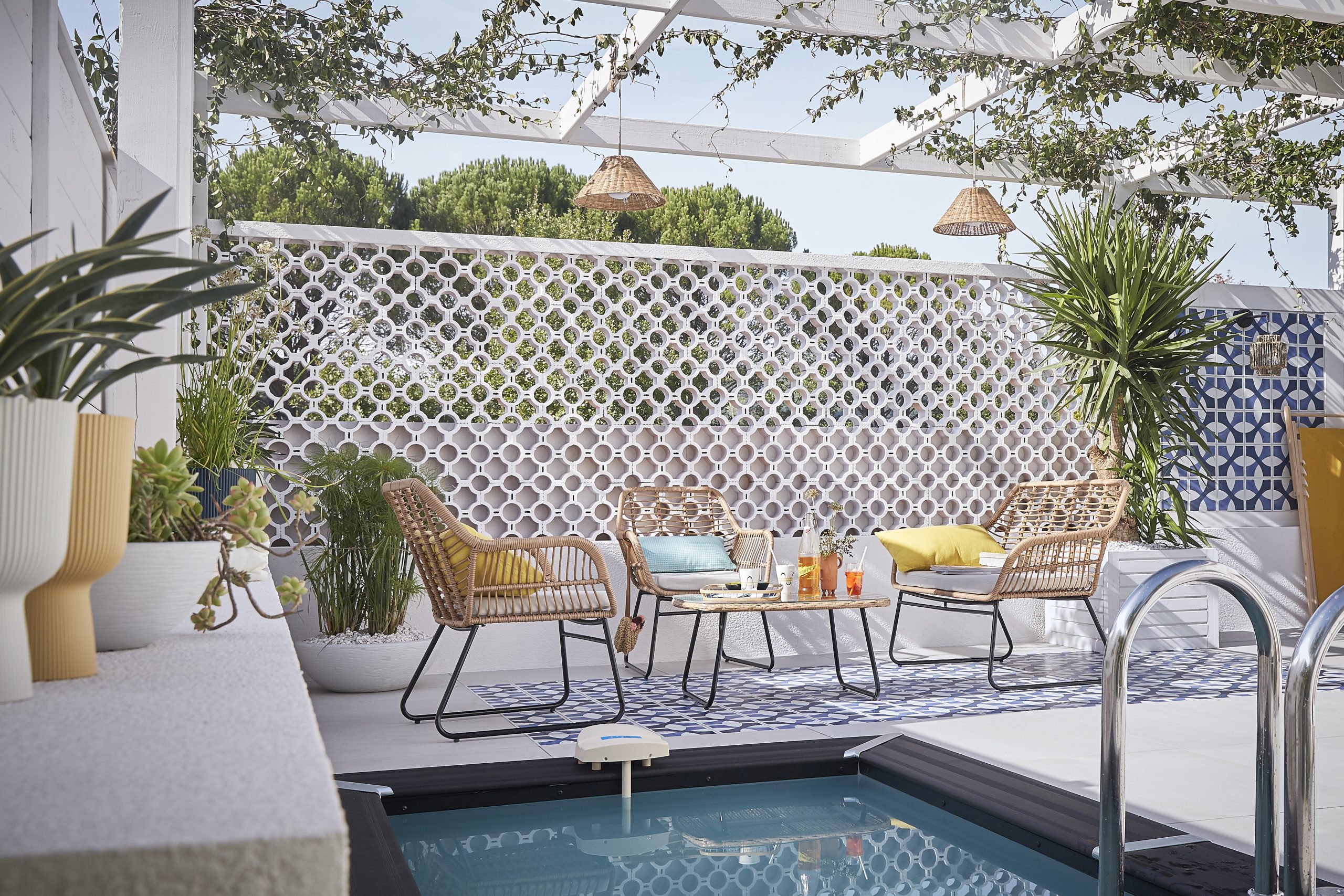 petit jardin avec mini piscine