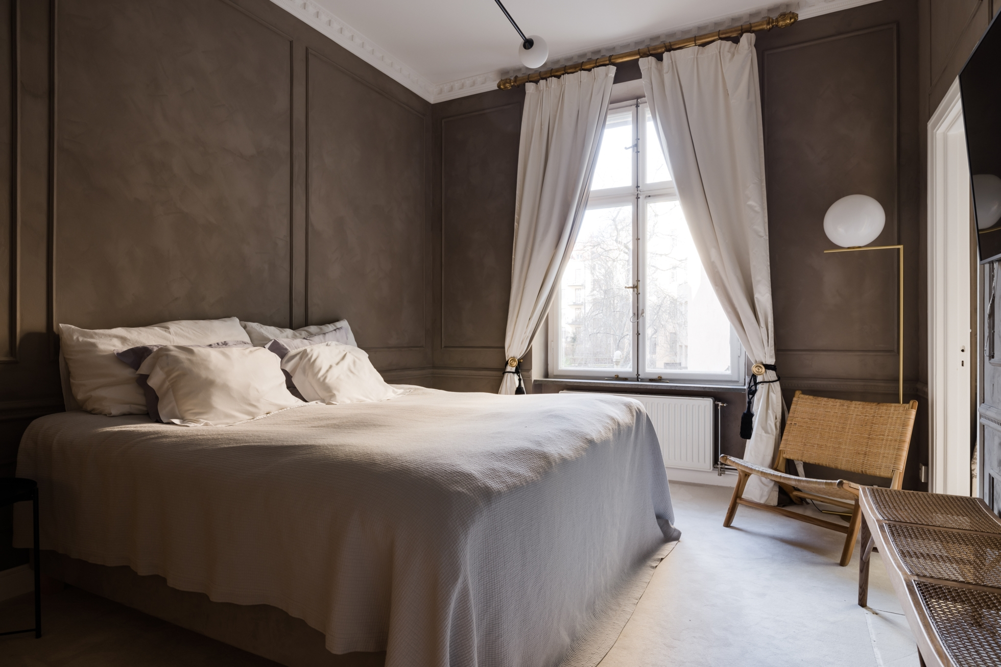 chambre décoration grise