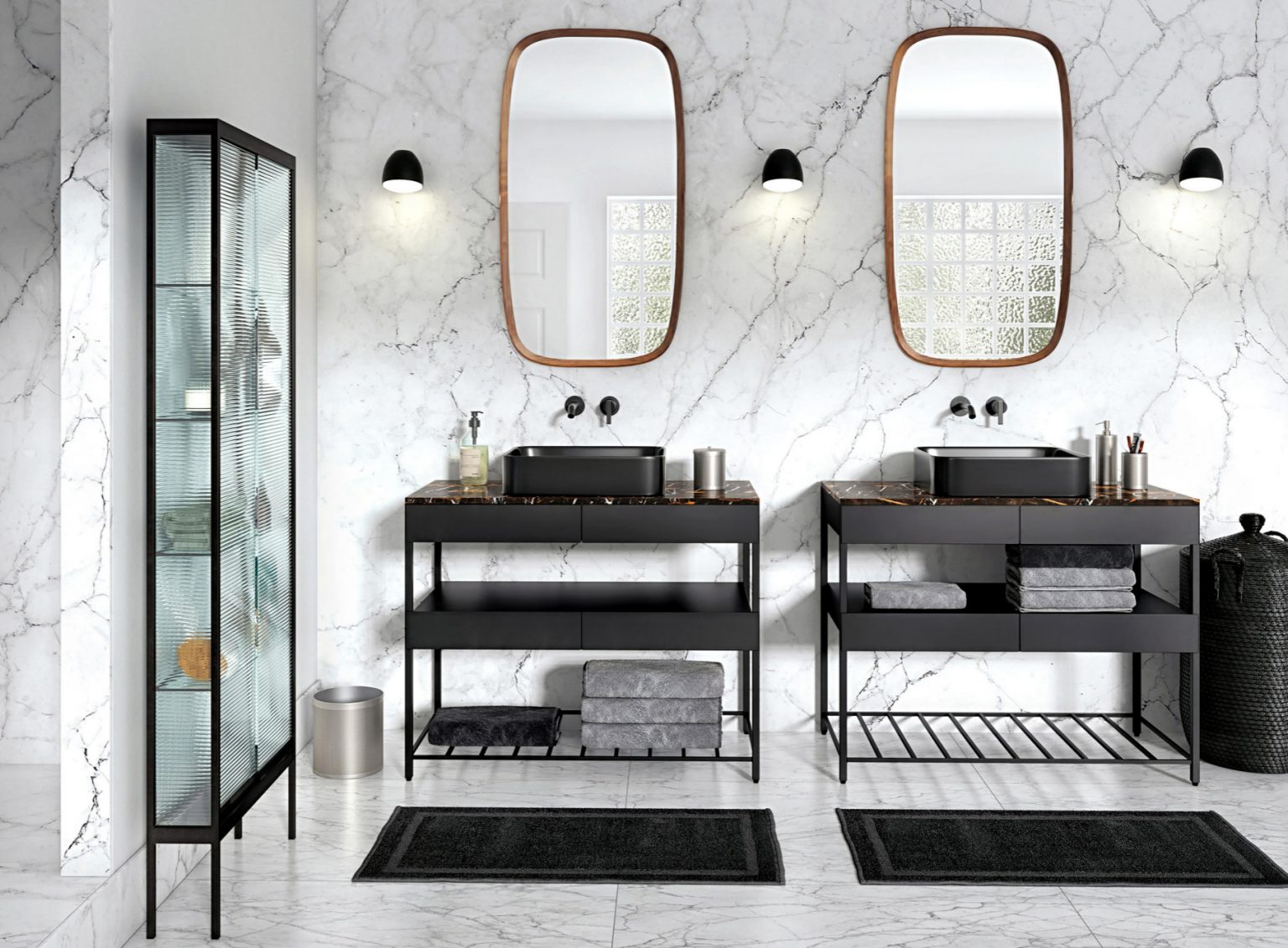 salle de bain marbre