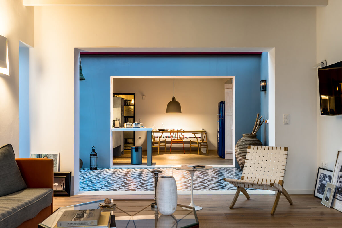 salon maison rénovée