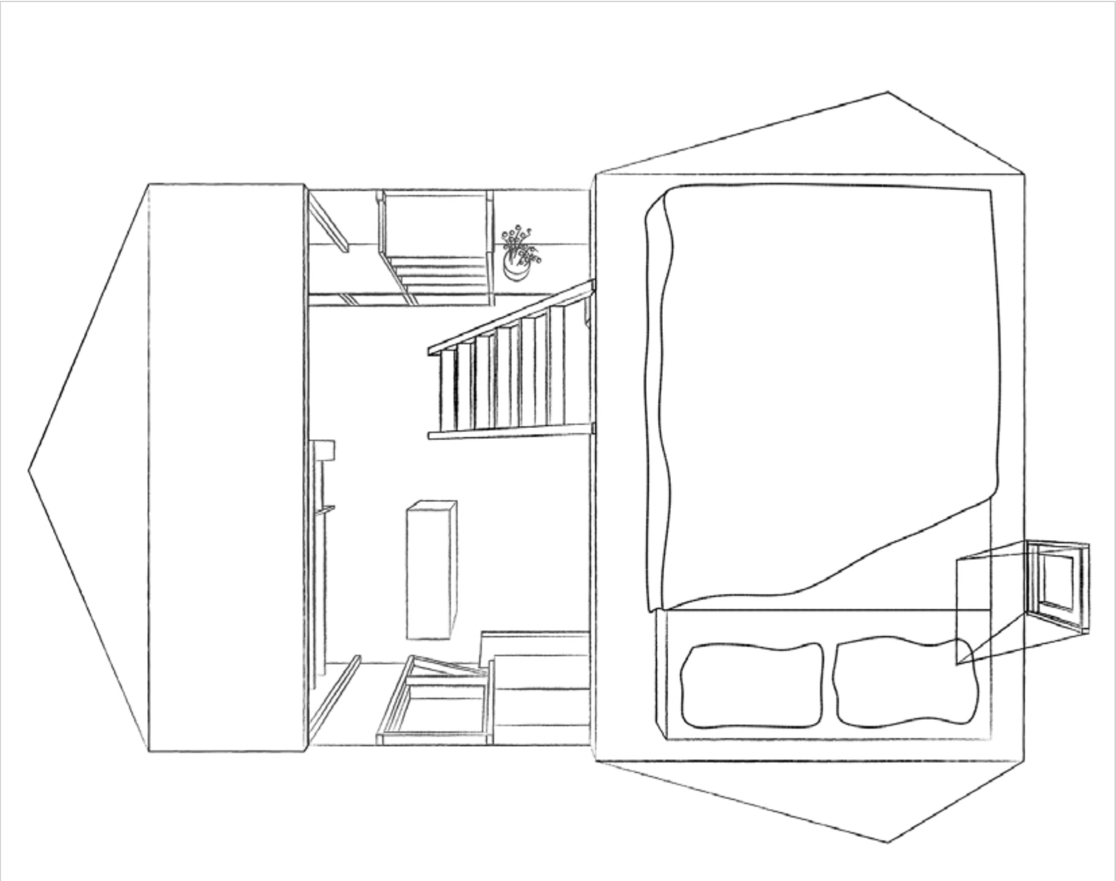 plan Tiny House Cahute 8m2 plan Tiny House Cahute 8m2
