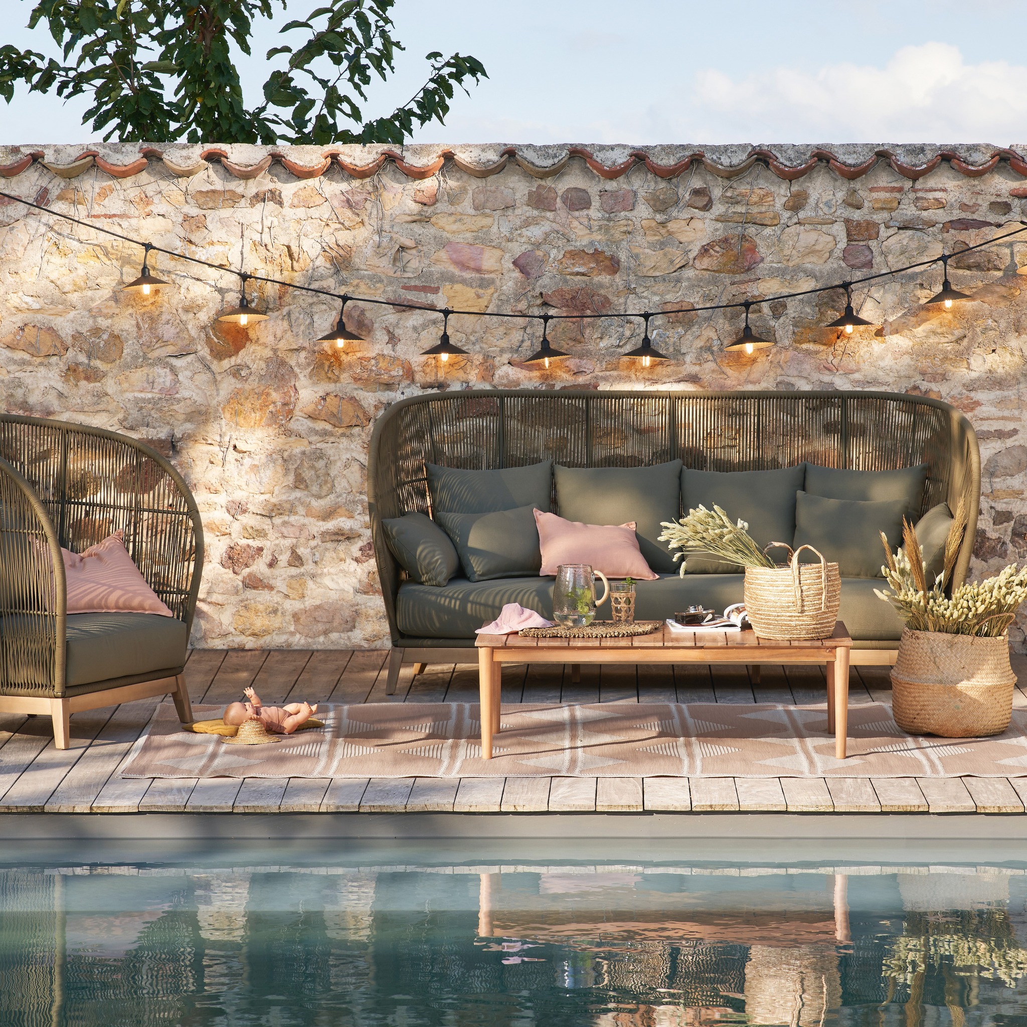 terrasse avec mur en pierres terrasse avec mur en pierres