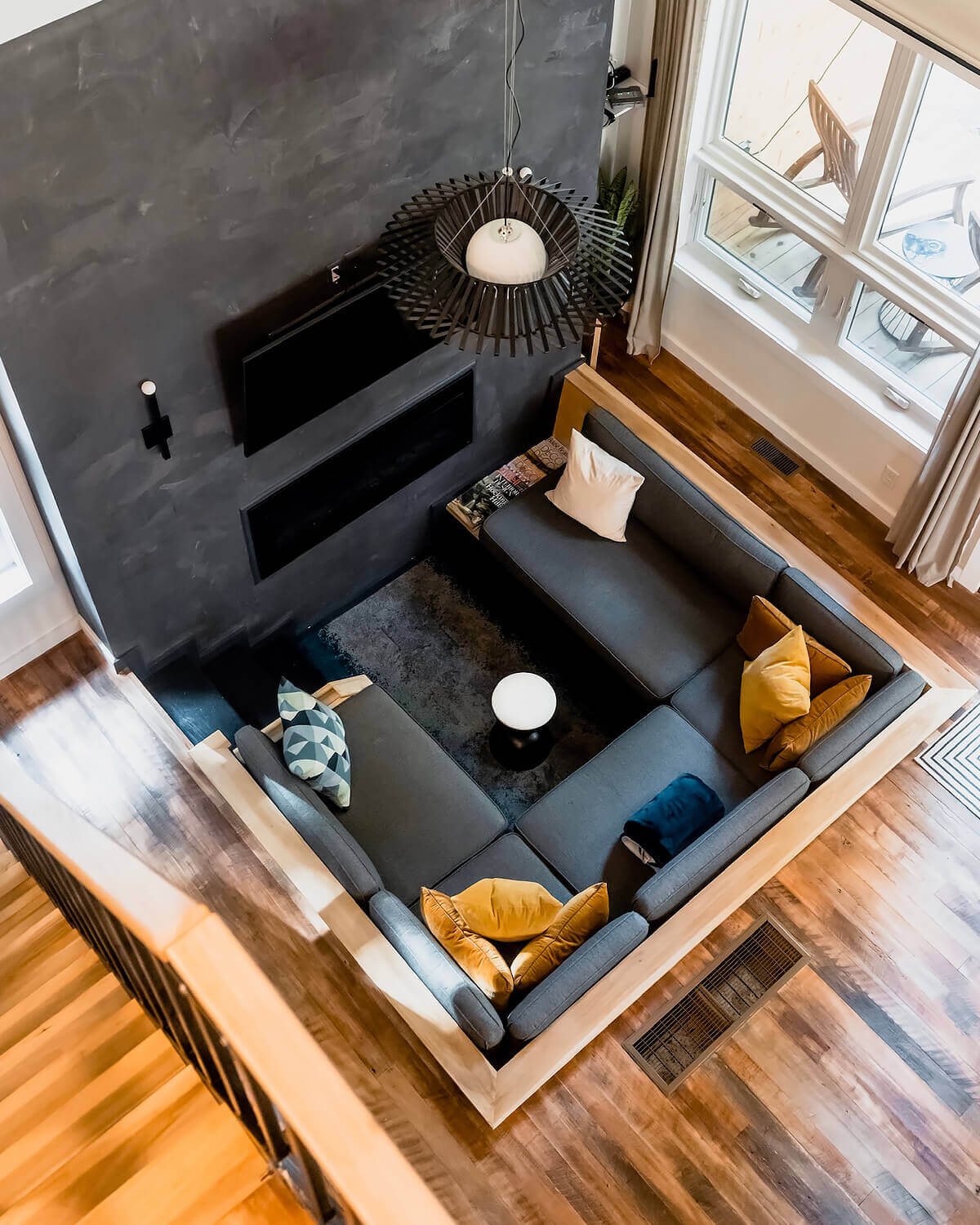 salon maison en bois