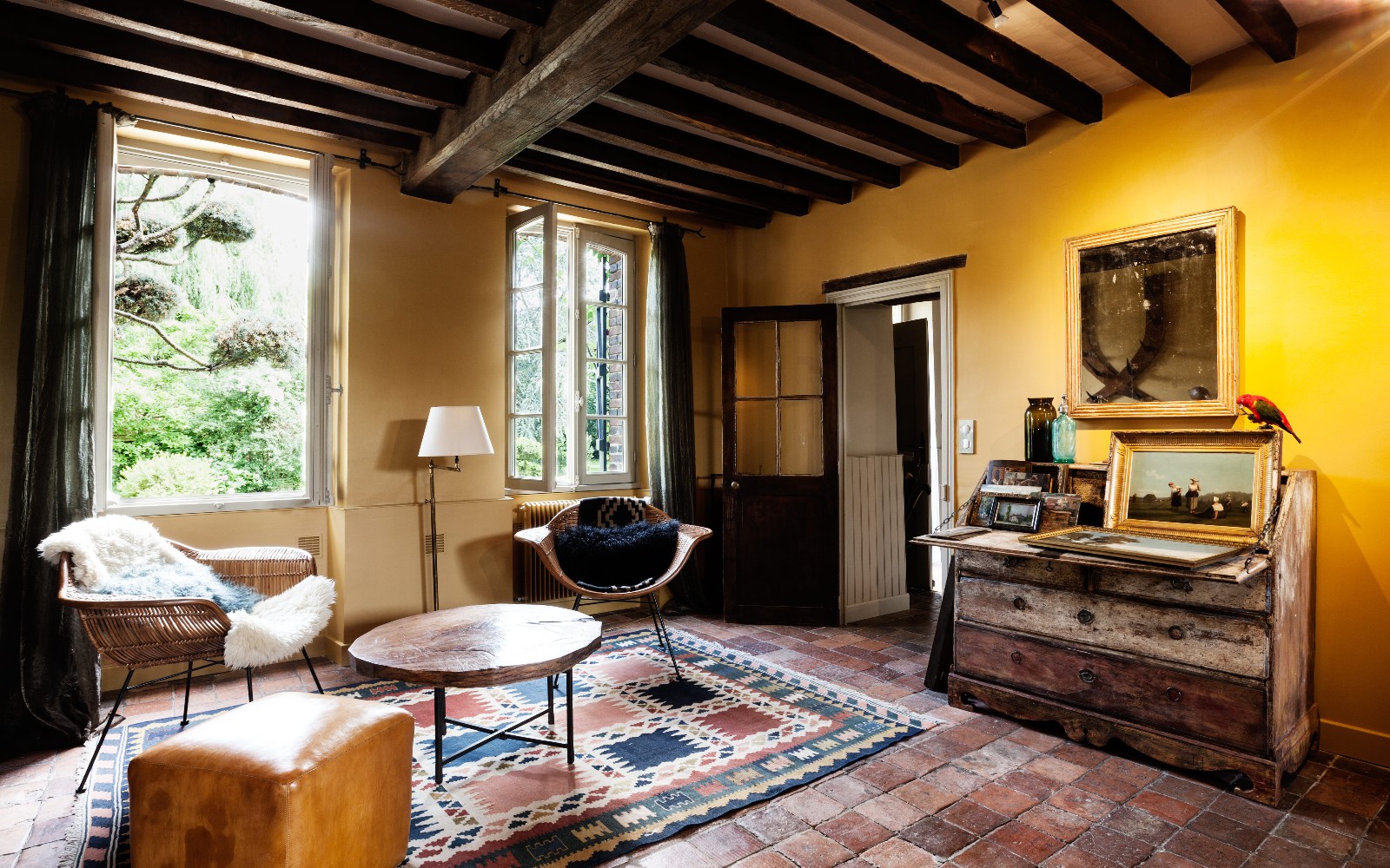 salon décoration rustique