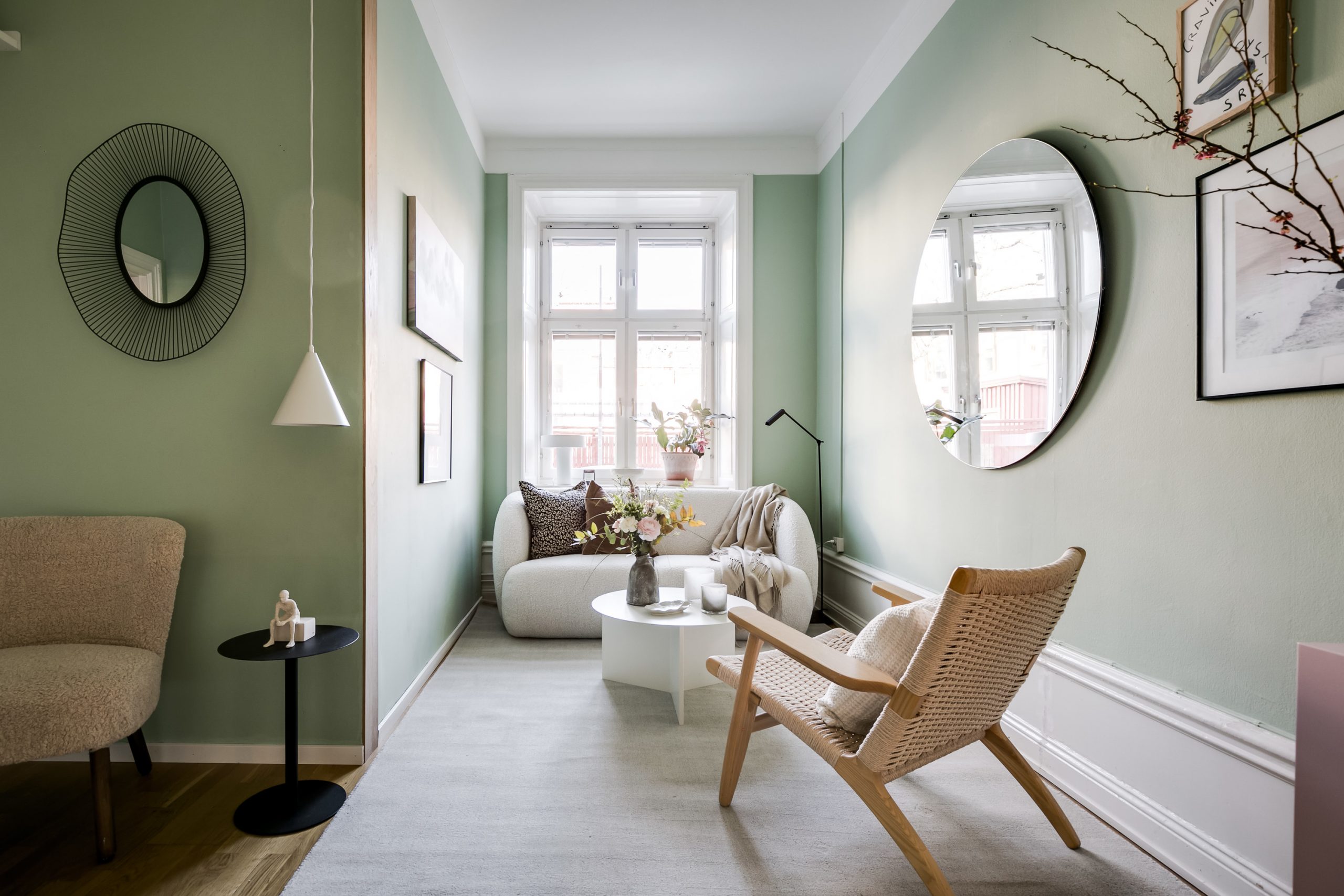 salon scandinave décoration verte salon scandinave décoration verte