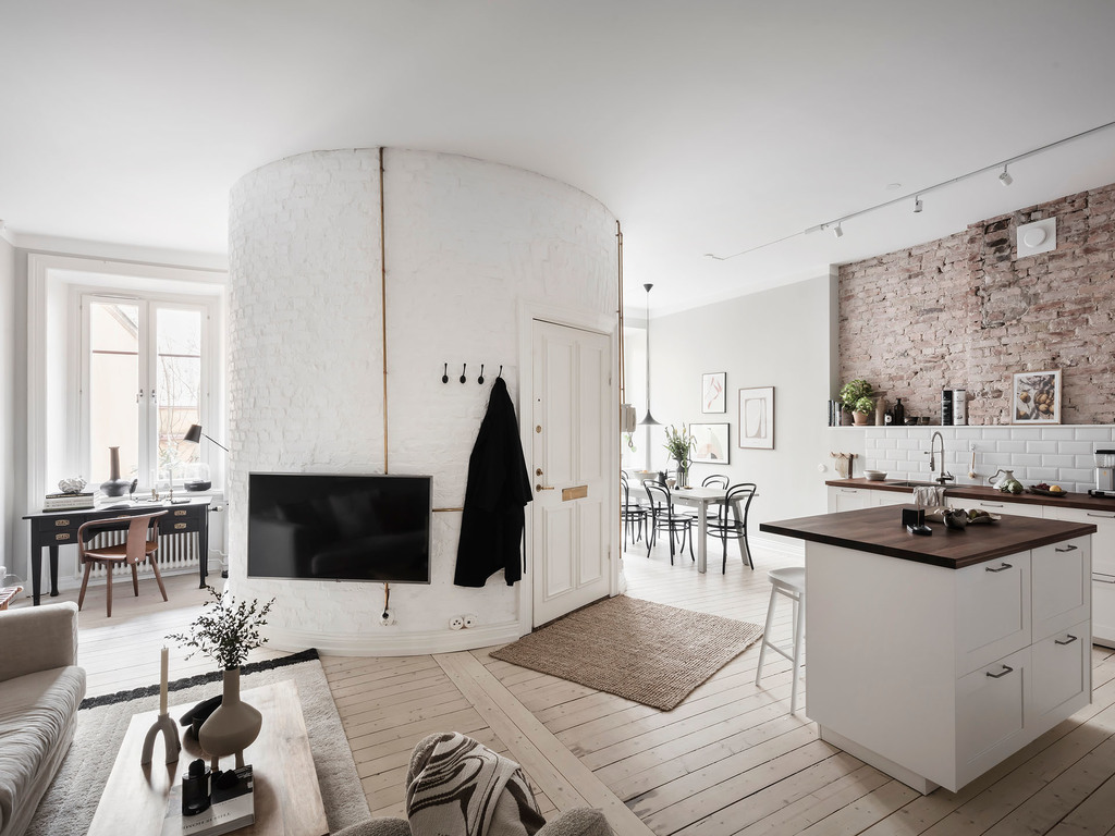 salon ouvert sur cuisine